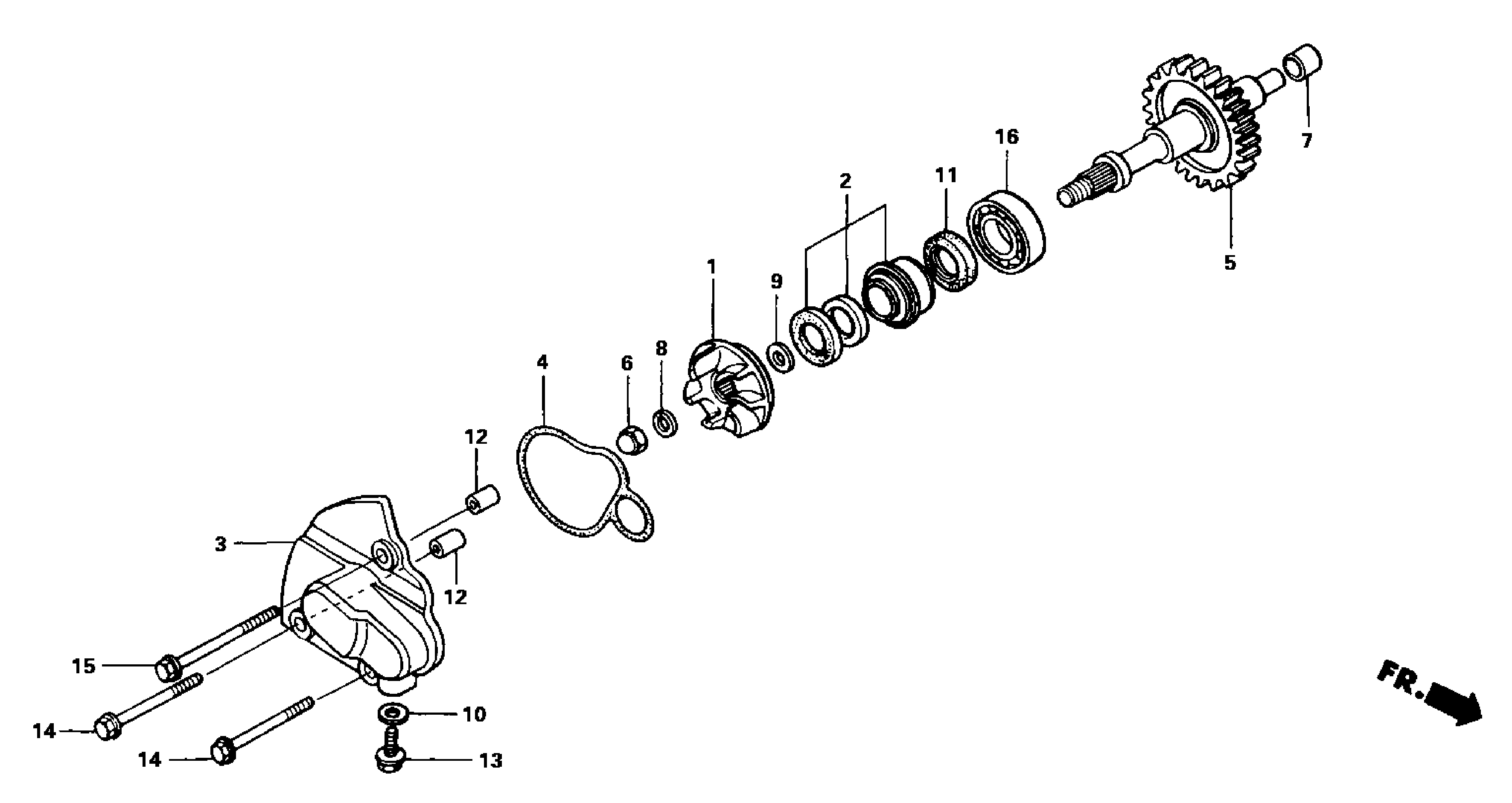 2004 Honda NSR50 - E3 Water Pump