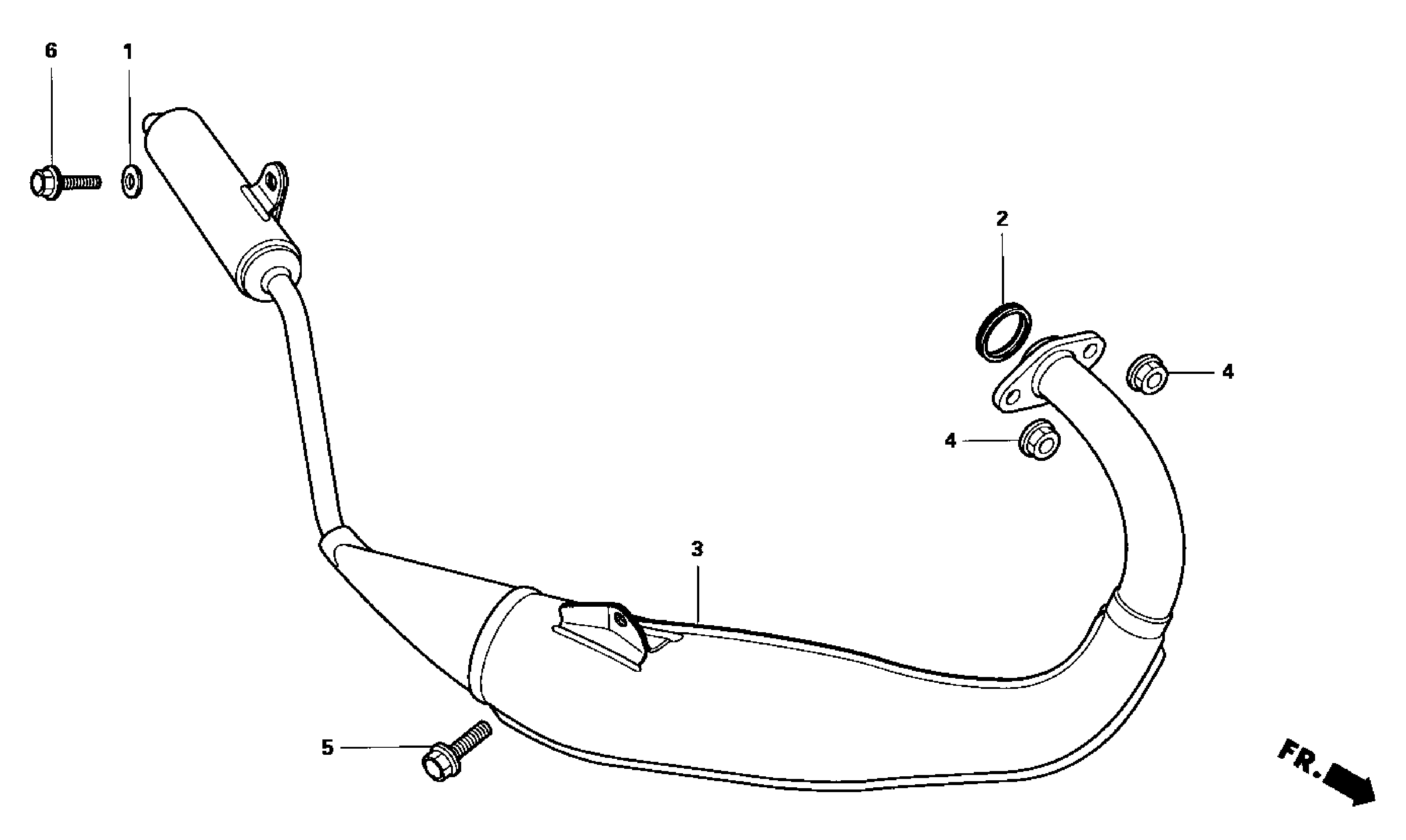 2004 Honda NSR50 - F15 Exhaust Pipe