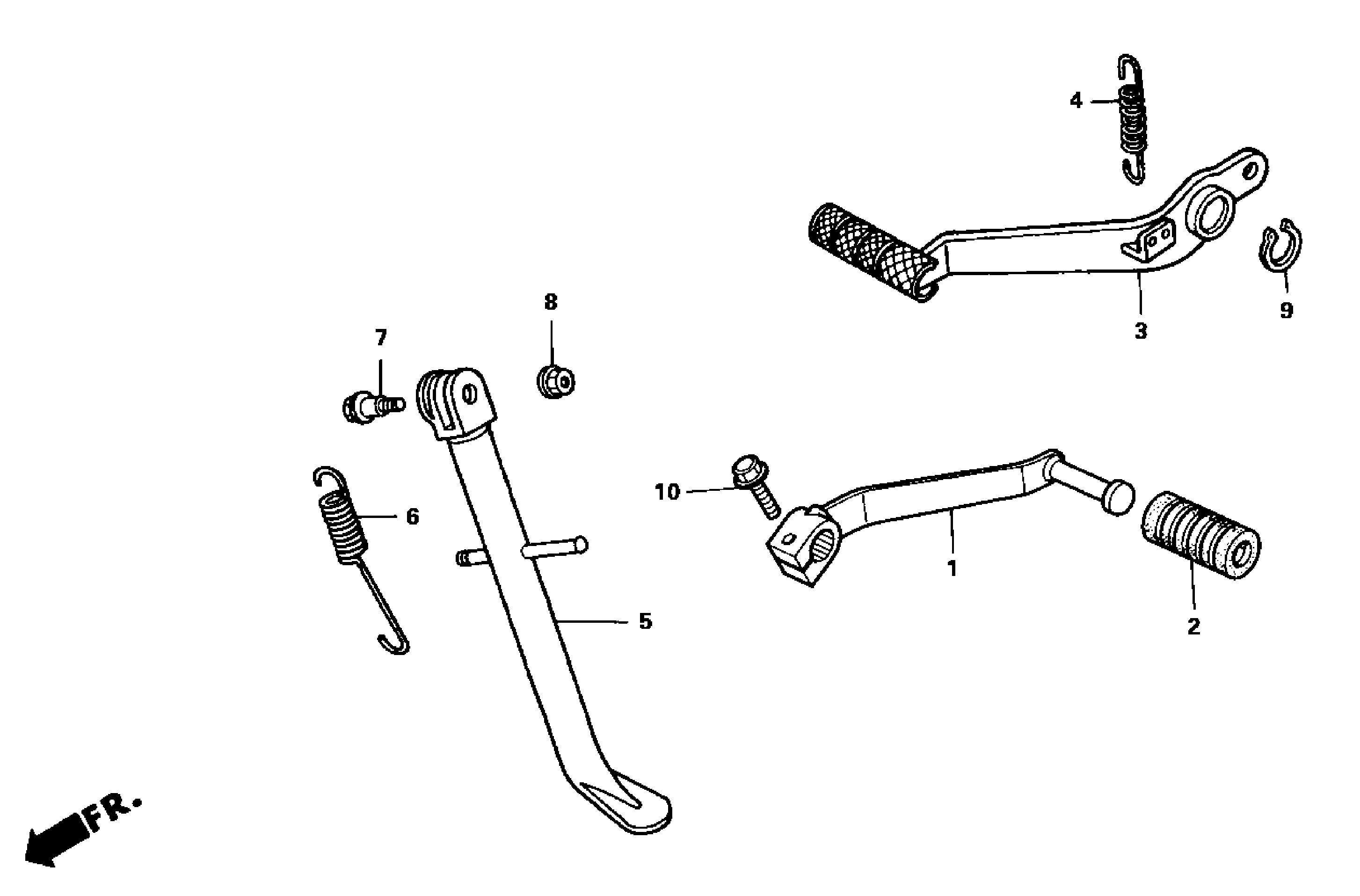 2004 Honda NSR50 - F16 Side Stand / Pedals