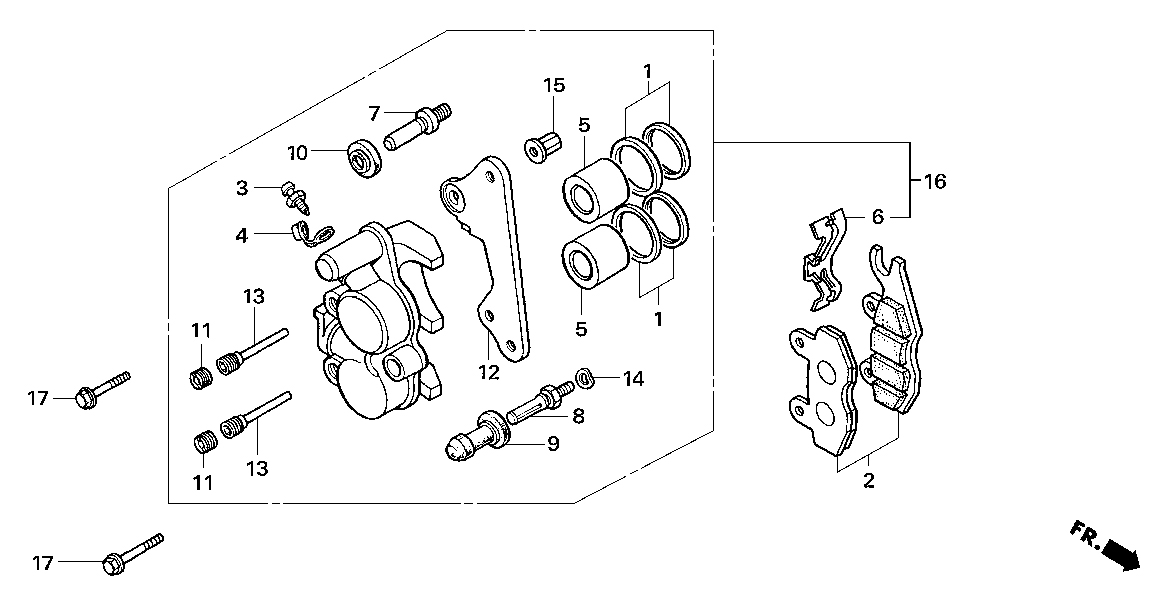 2006 Honda NSF100 Front Brake Caliper Front Brake Pads Parts Book Parts for Sale