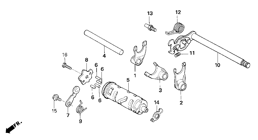 2018 Honda NSF100 Gear Shift Drum / Forks