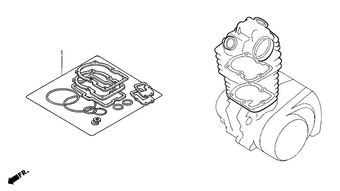 2018 Honda NSF100 EOP1 Gasket Kit A