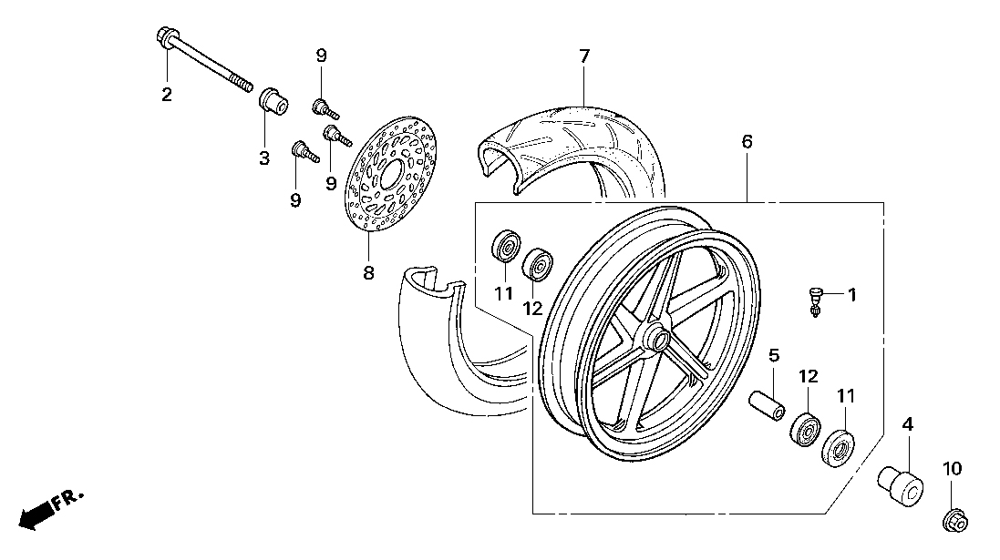 Front Axle Front Brake Disk Front Wheel Parts Book Parts for Sale