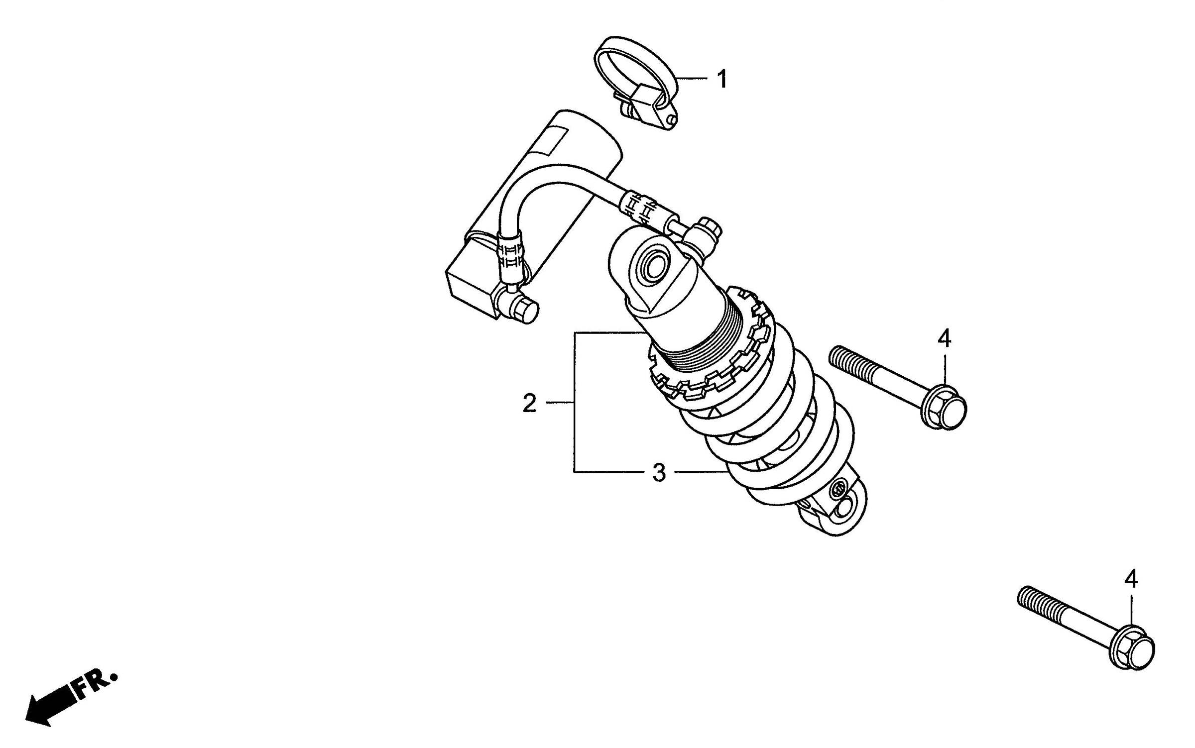 2018 Honda NSF100 Rear Shock Absorber Parts for Sale