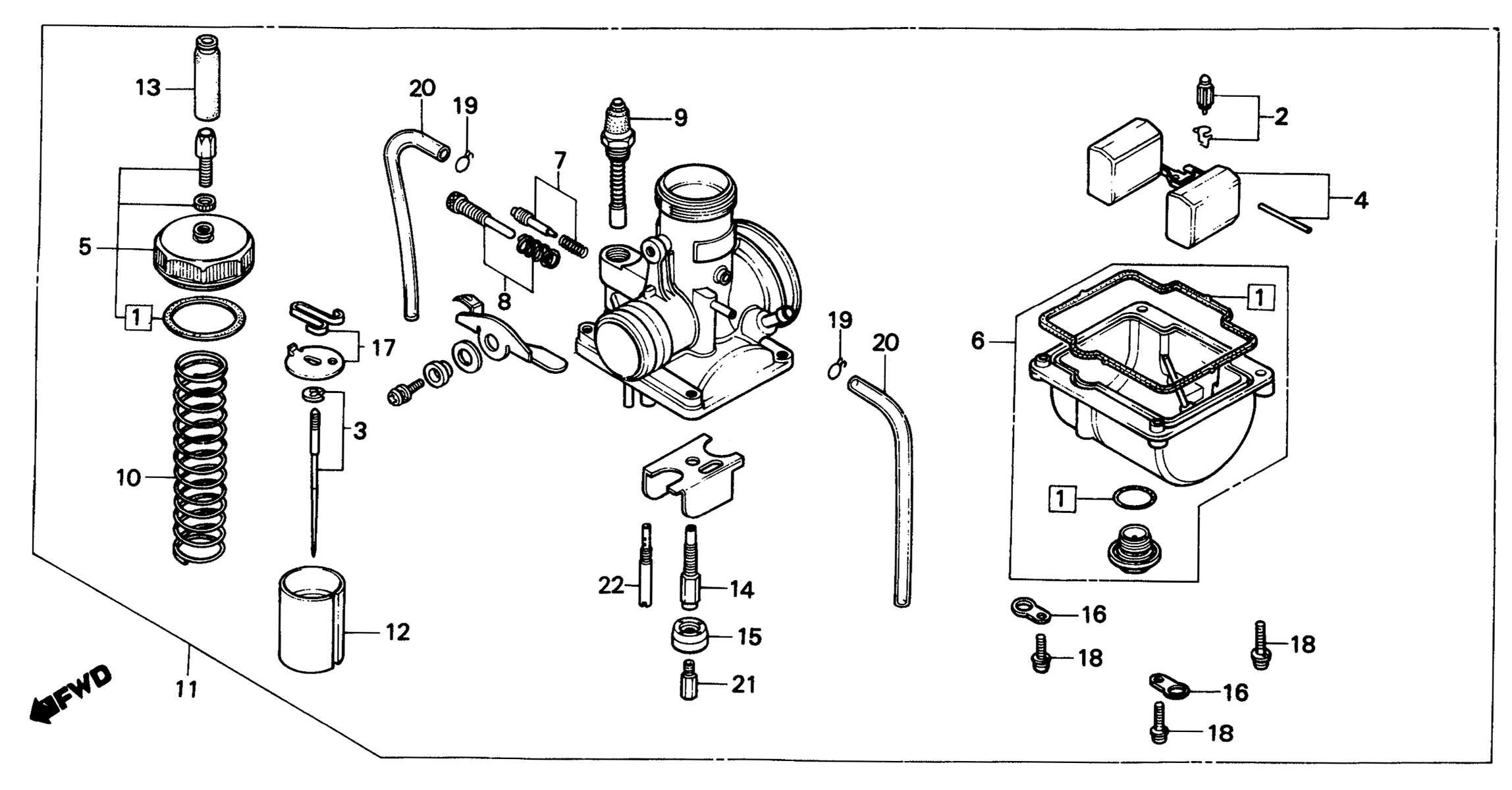 1984 Honda RS125R - E11 Carburetor Image