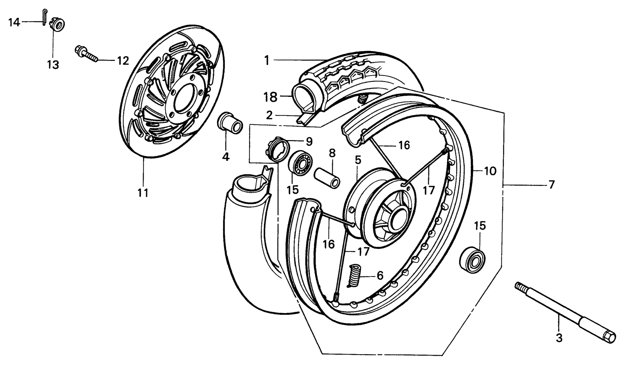 1984 Honda RS125R - F3 Front Wheel Image