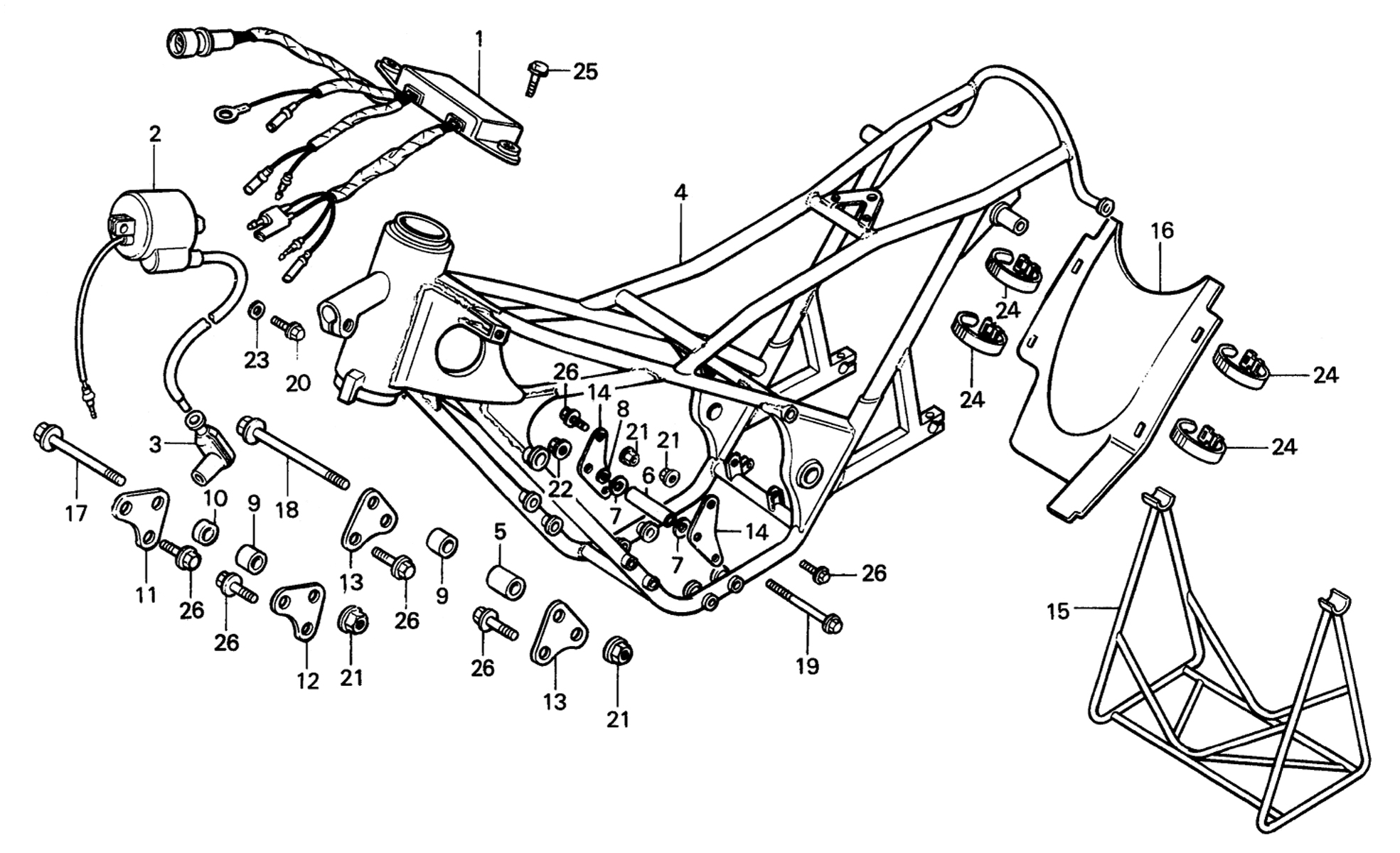 1984 Honda RS125R - F10 Frame / Ignition Coil Image