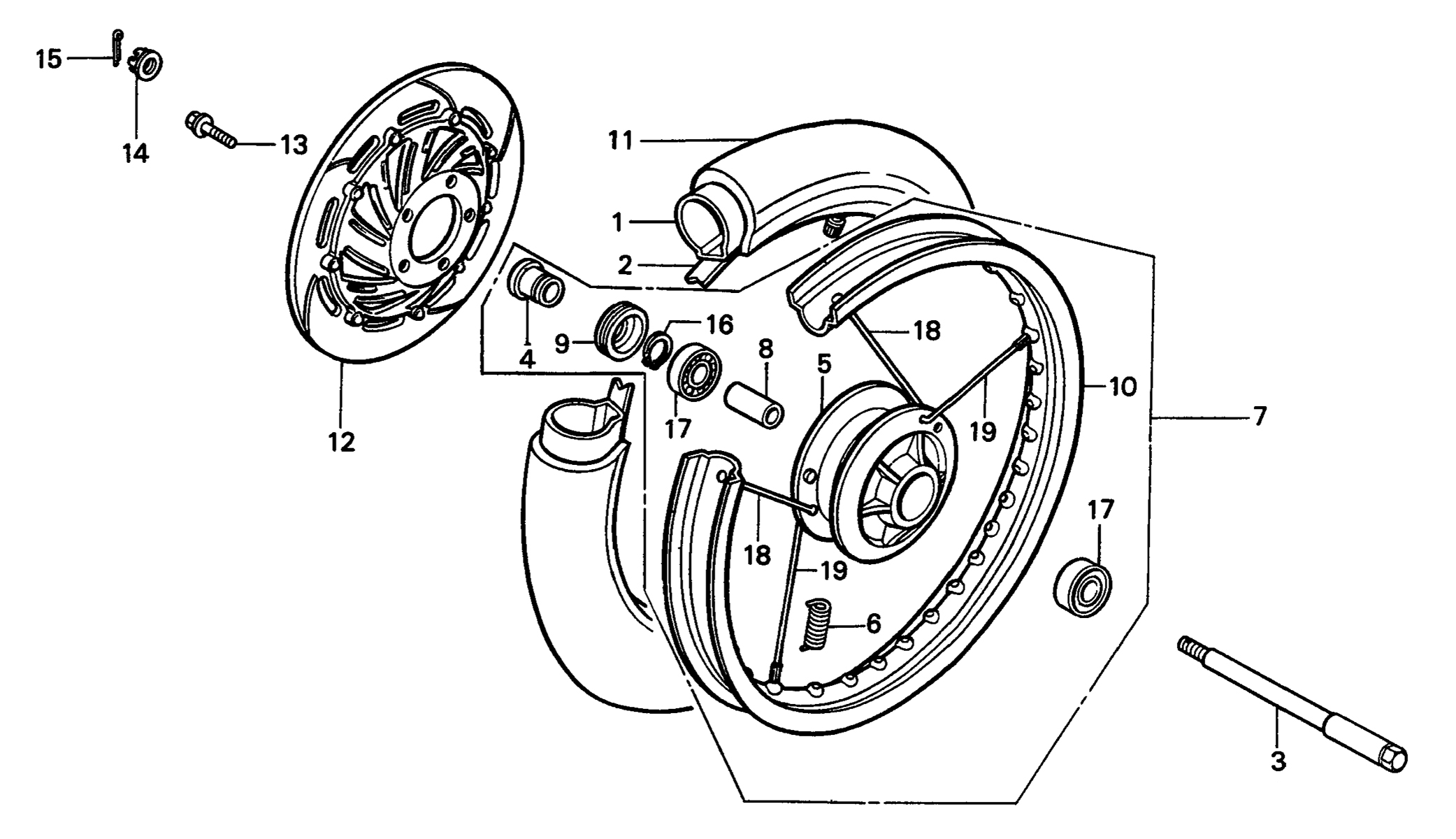 1985 Honda RS125R - F3 Front Wheel Image