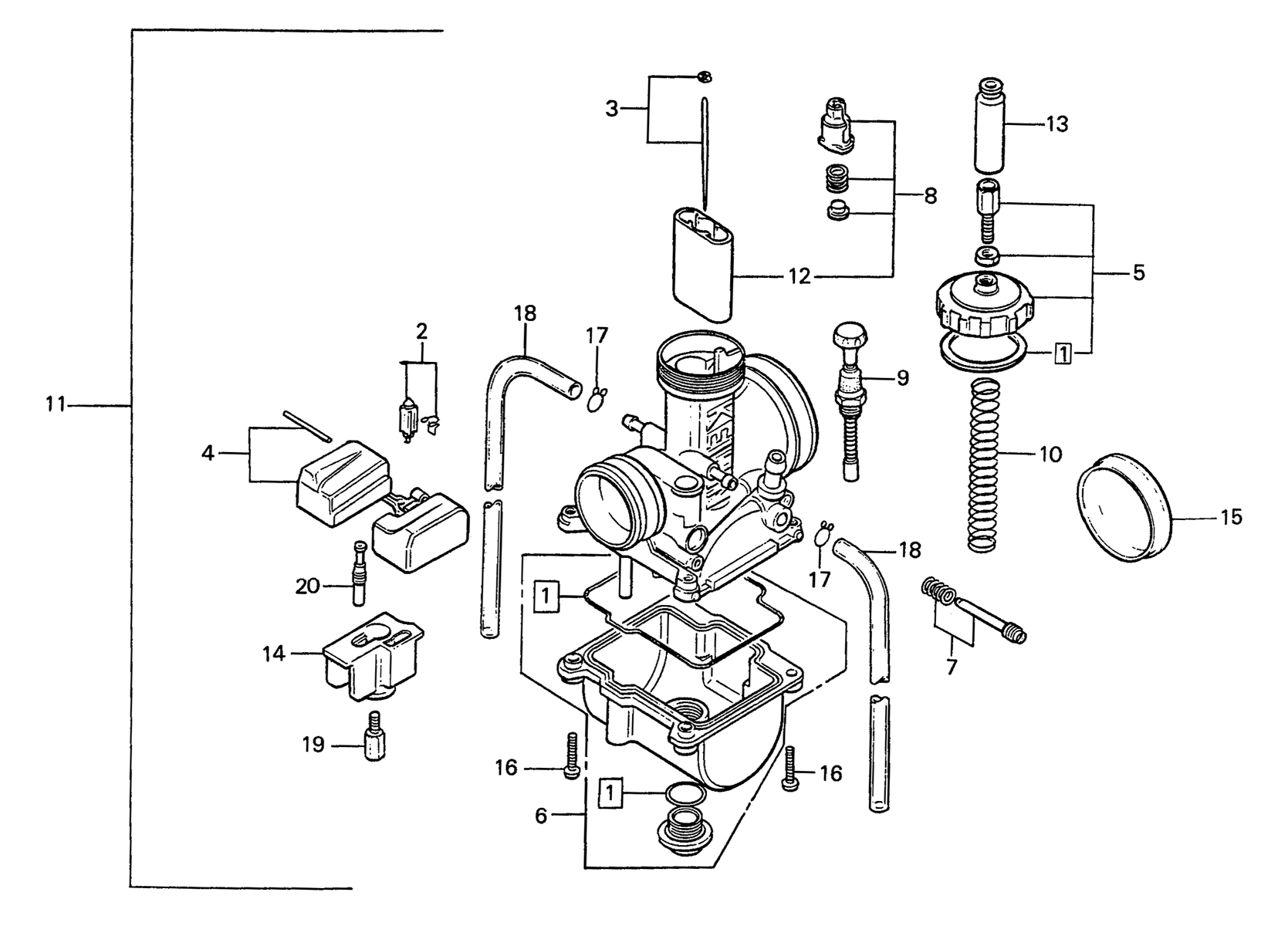 1986 Honda RS125R - E11 Carburetor Image