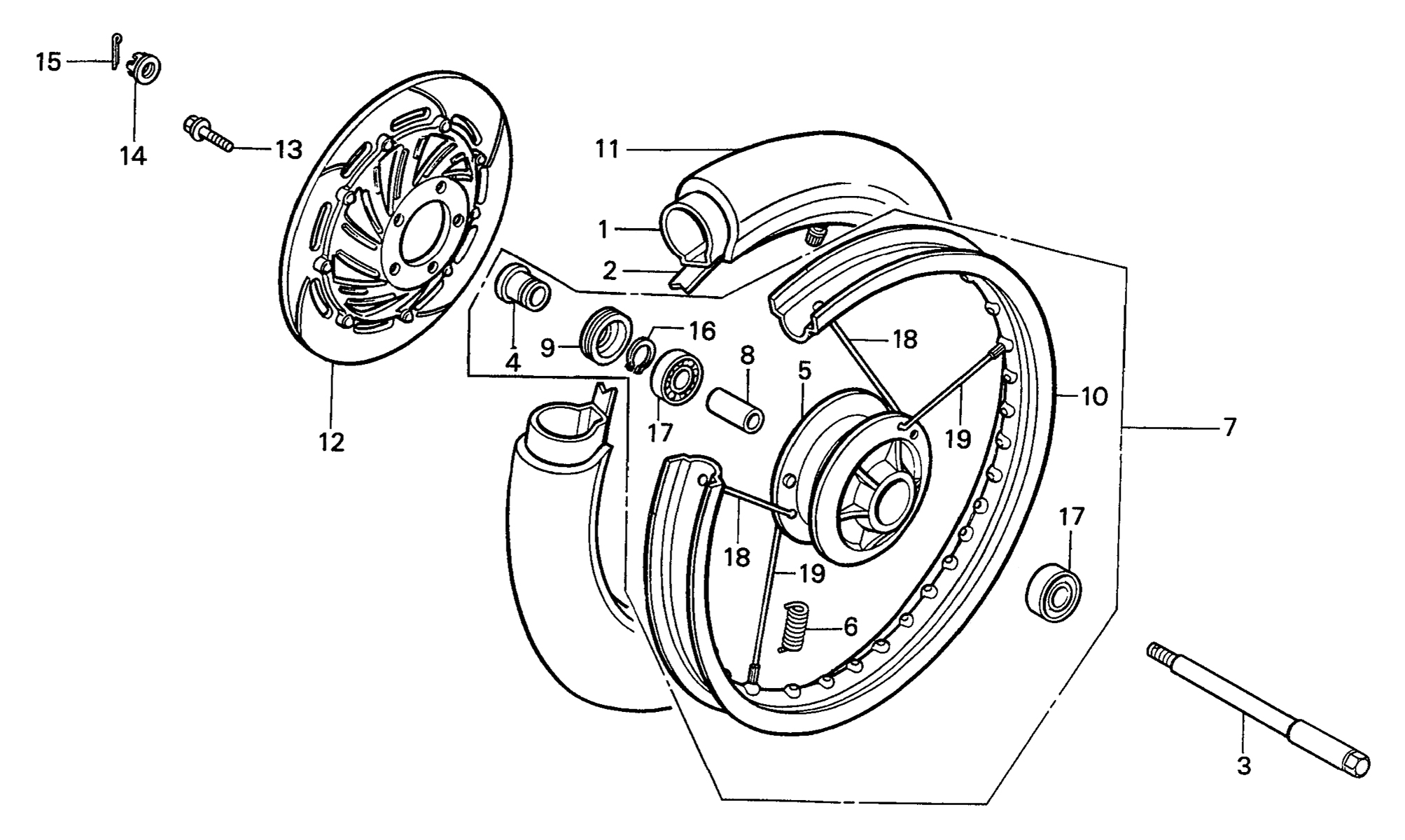 1986 Honda RS125R - F3 Front Wheel Image