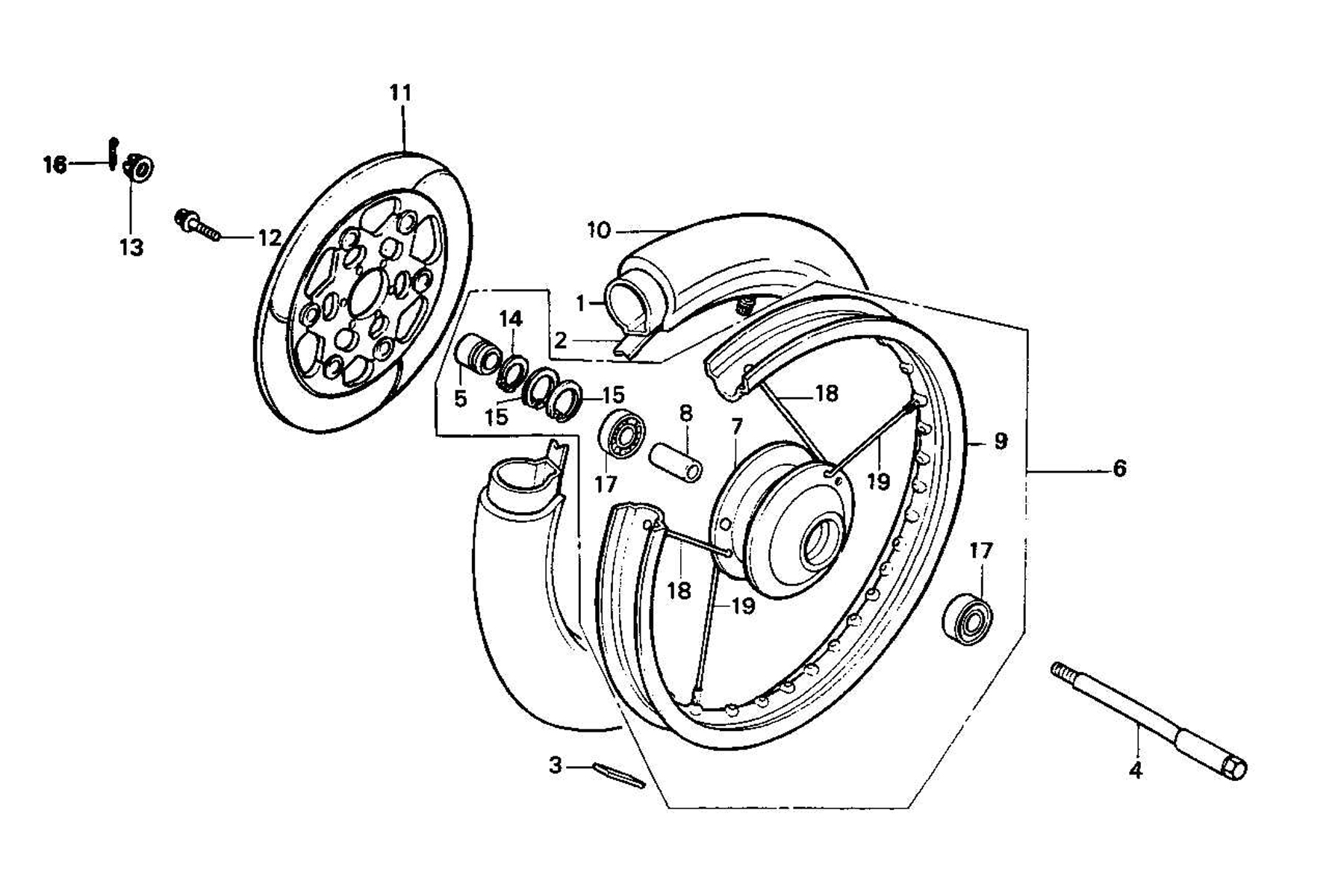 1987 Honda RS125R - F3 Front Wheel Image