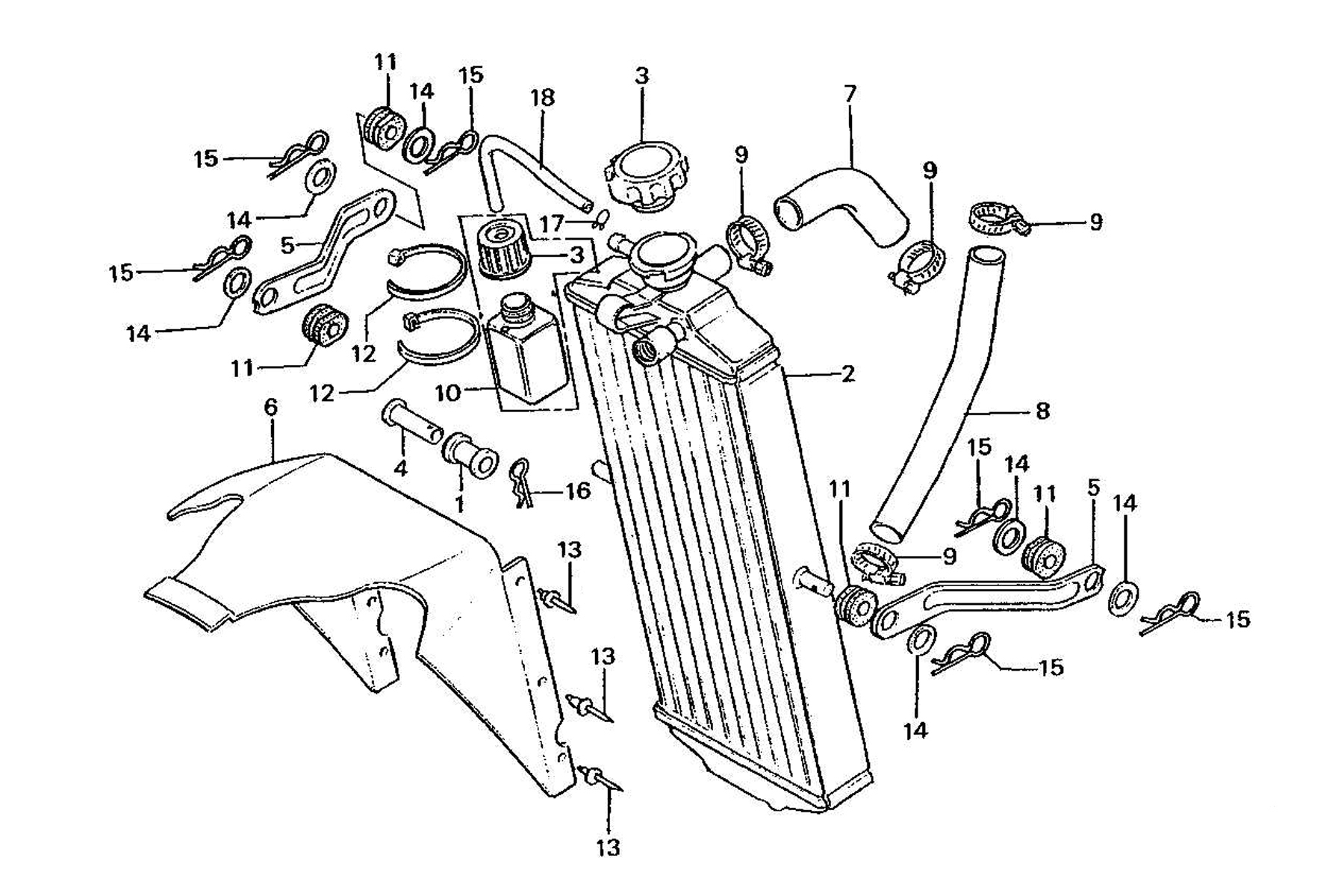 1987 Honda RS125R - F12 Radiator Image