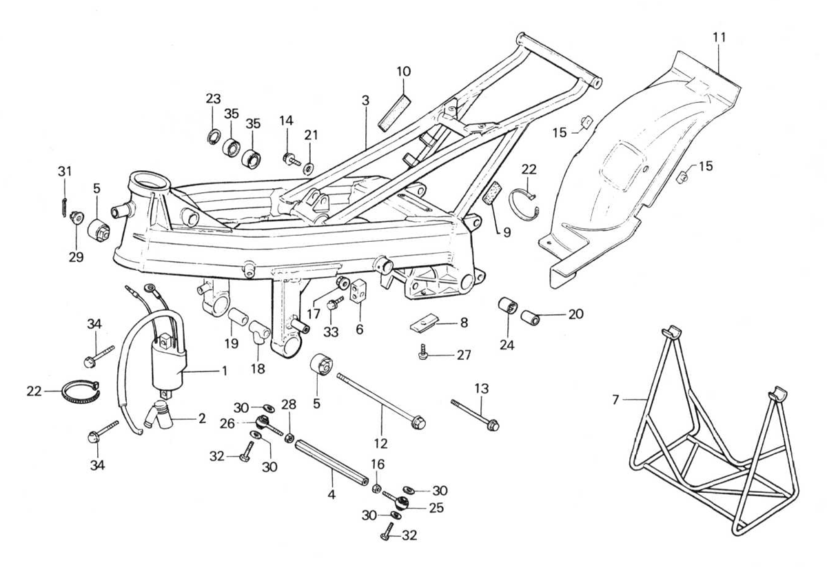 1988 Honda RS125R - F12 Frame / Ignition Coil Image