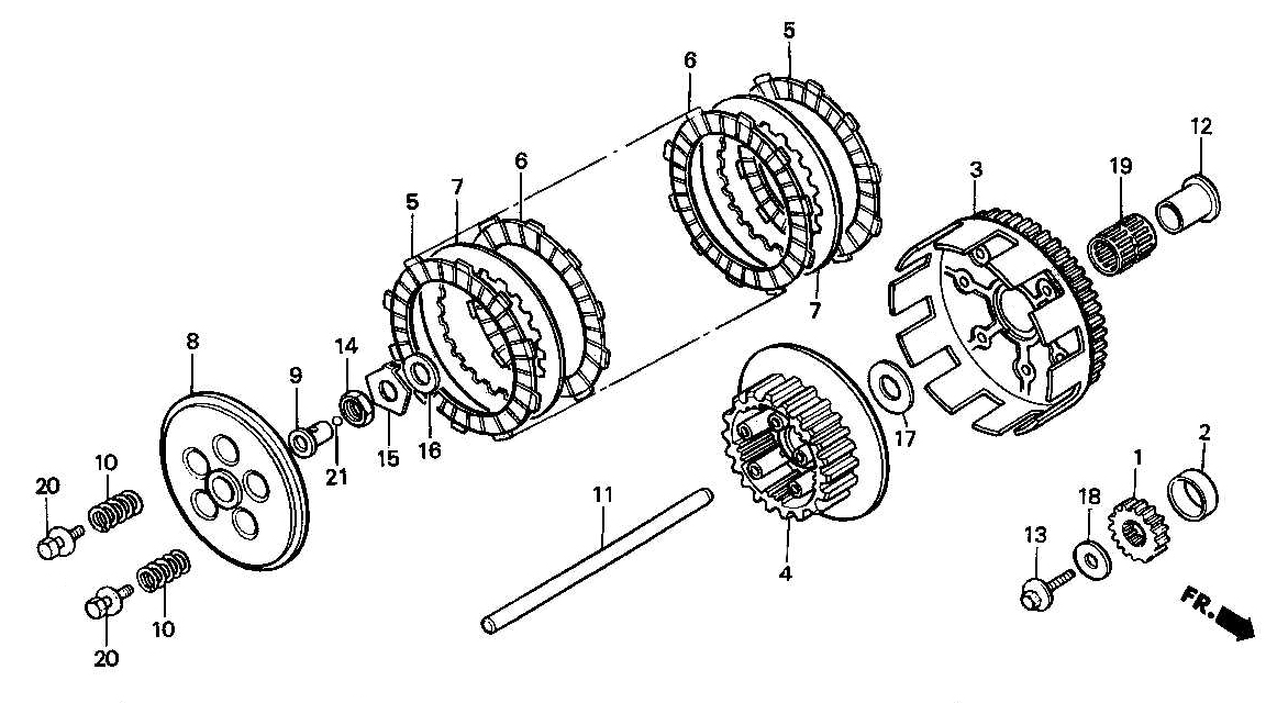 1989 Honda RS125R - E5 Clutch / Primary Drive Gear Image