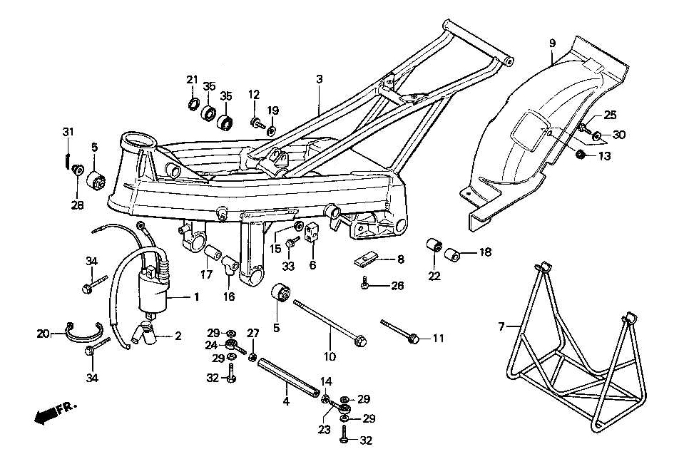 1989 Honda RS125R - F12 Frame / Ignition Coil Image