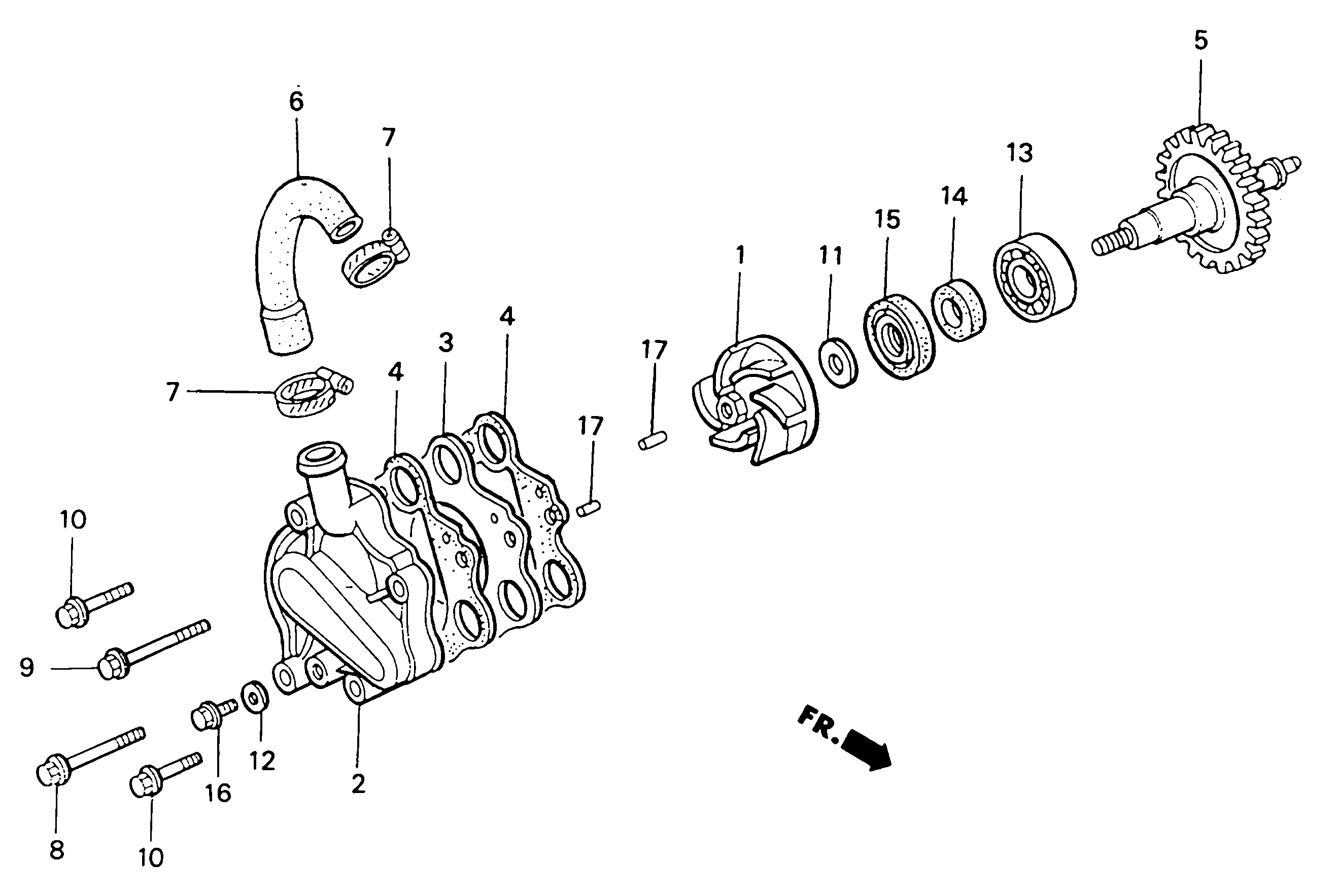 1991 Honda RS125R - E4 Water Pump Image