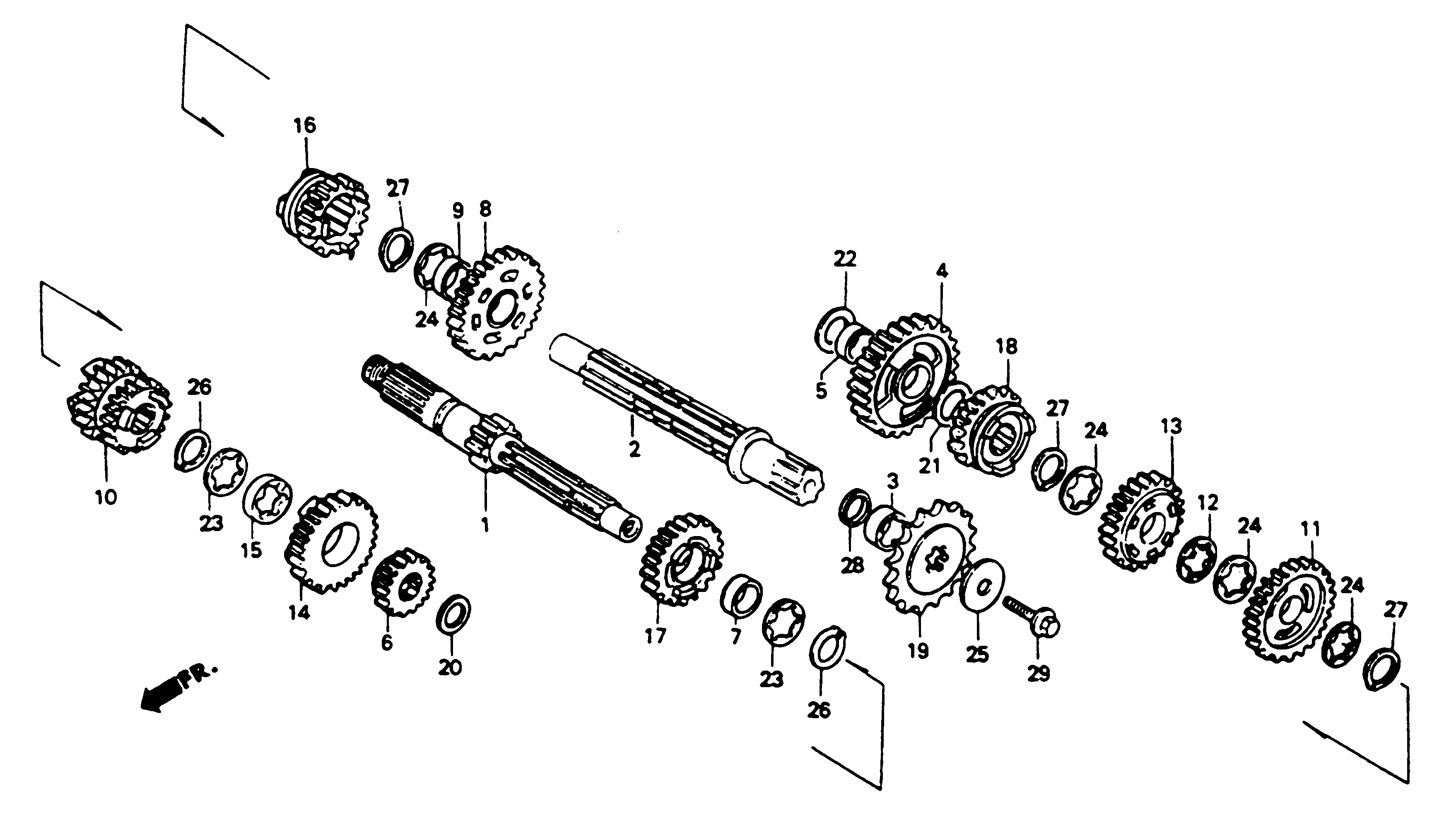 1991 Honda RS125R - E8 Transmission Image