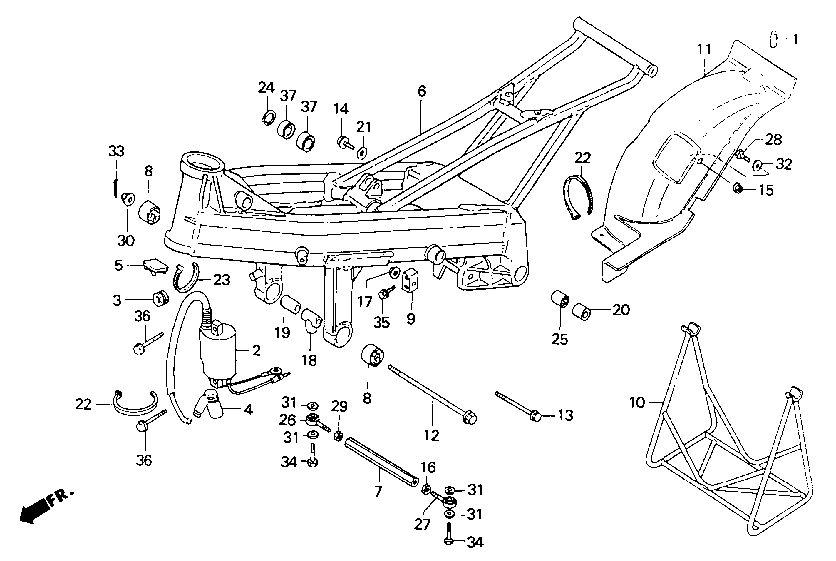 1991 Honda RS125R - F12 Frame / Ignition Coil Image