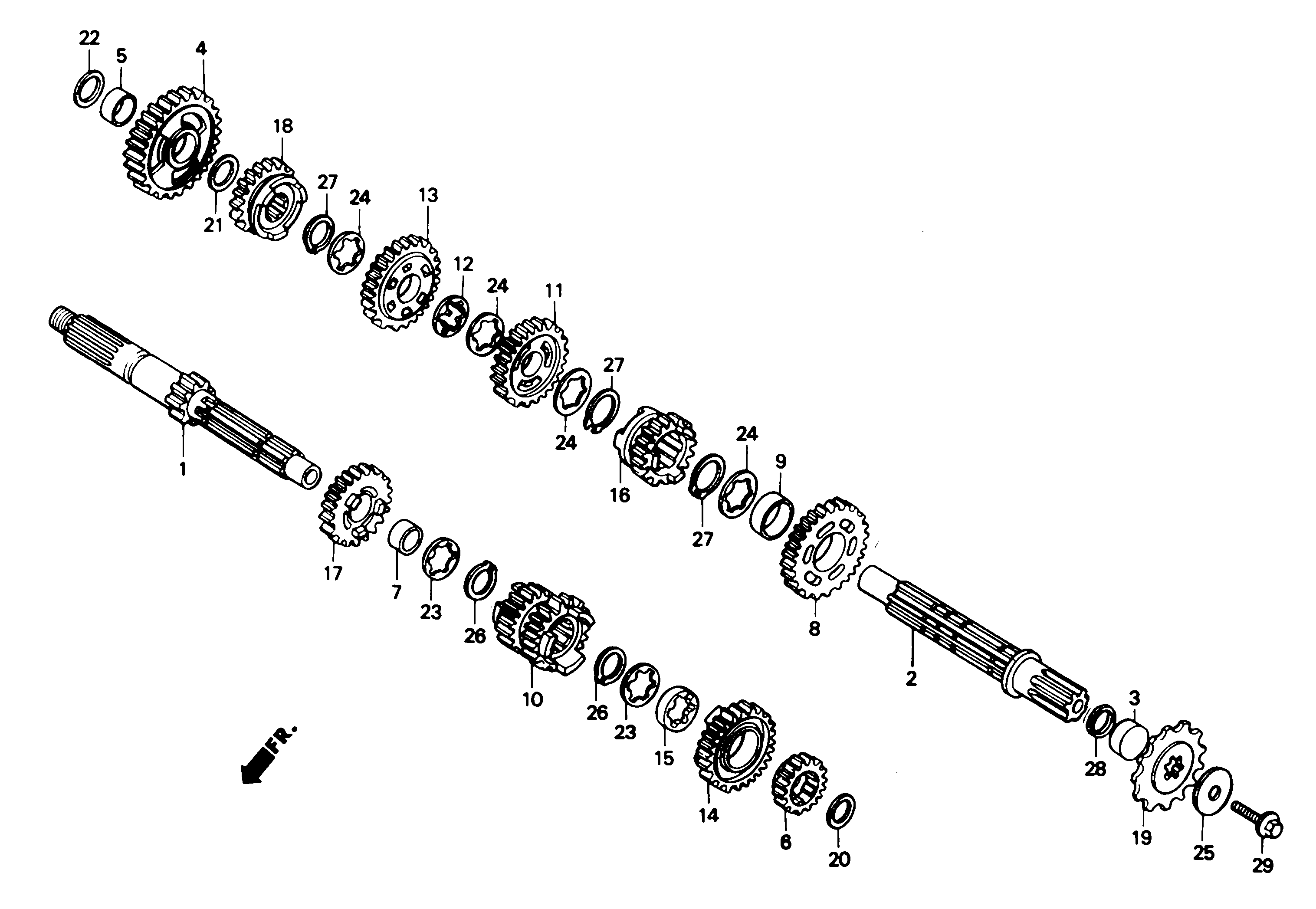 1992 Honda RS125R - E8 Transmission Image