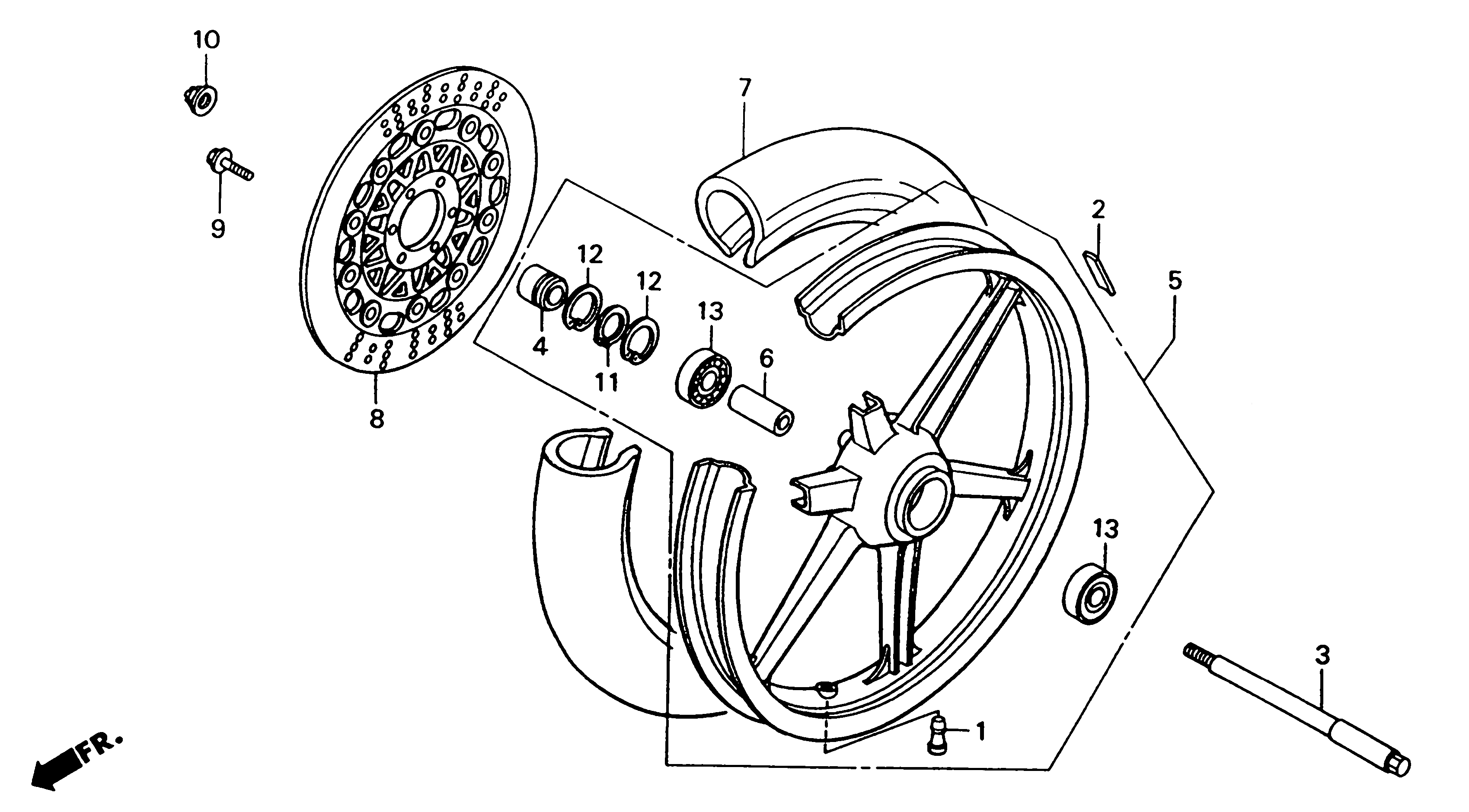 1992 Honda RS125R - F3 Front Wheel Image