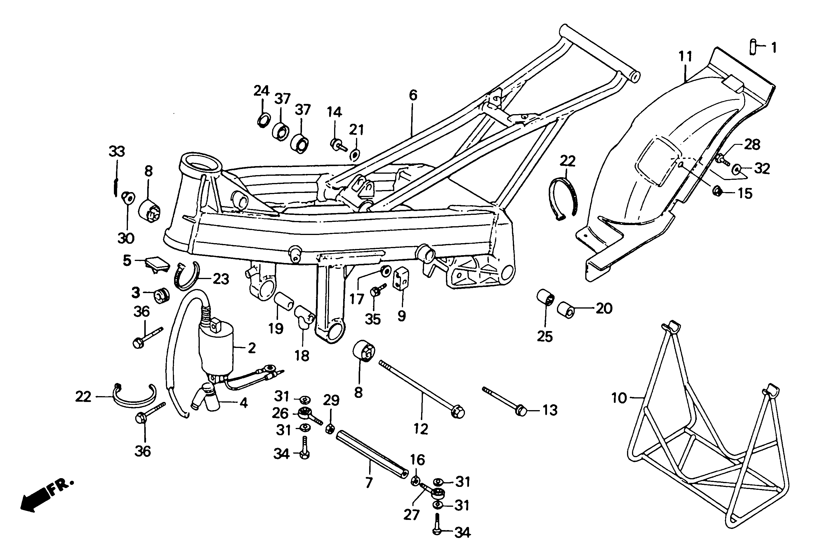 1992 Honda RS125R - F12 Frame / Ignition Coil Image