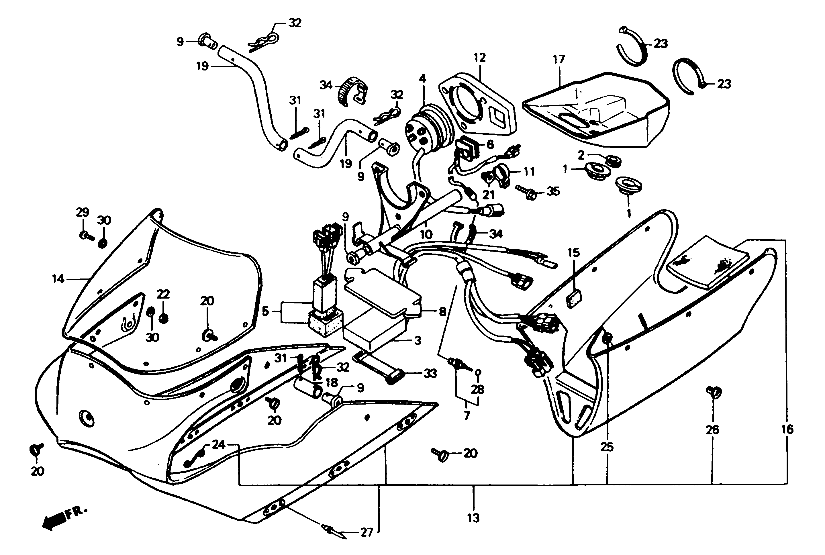 1992 Honda RS125R - F14 Cowl / Tachometer Image