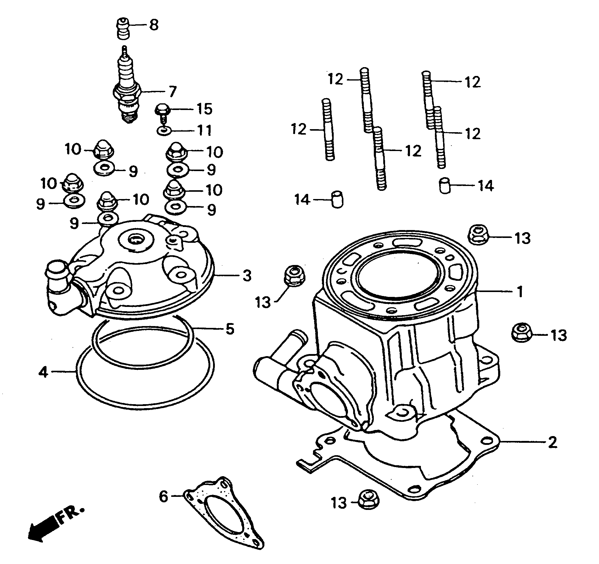 1993 Honda RS125R - E1 Cylinder / Cylinder Head Cylinder / Cylinder Head Image