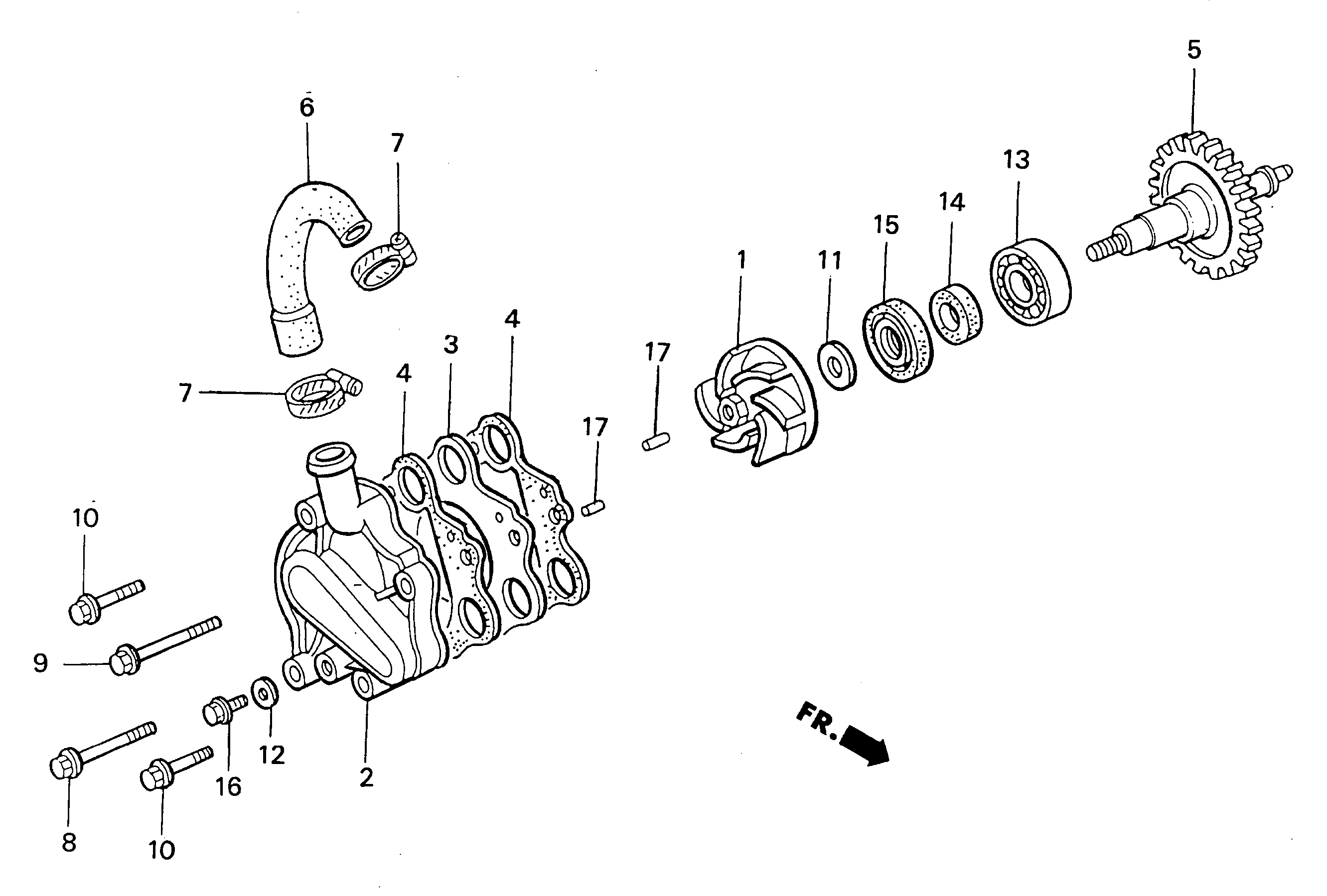 1993 Honda RS125R - E4 Water Pump Image