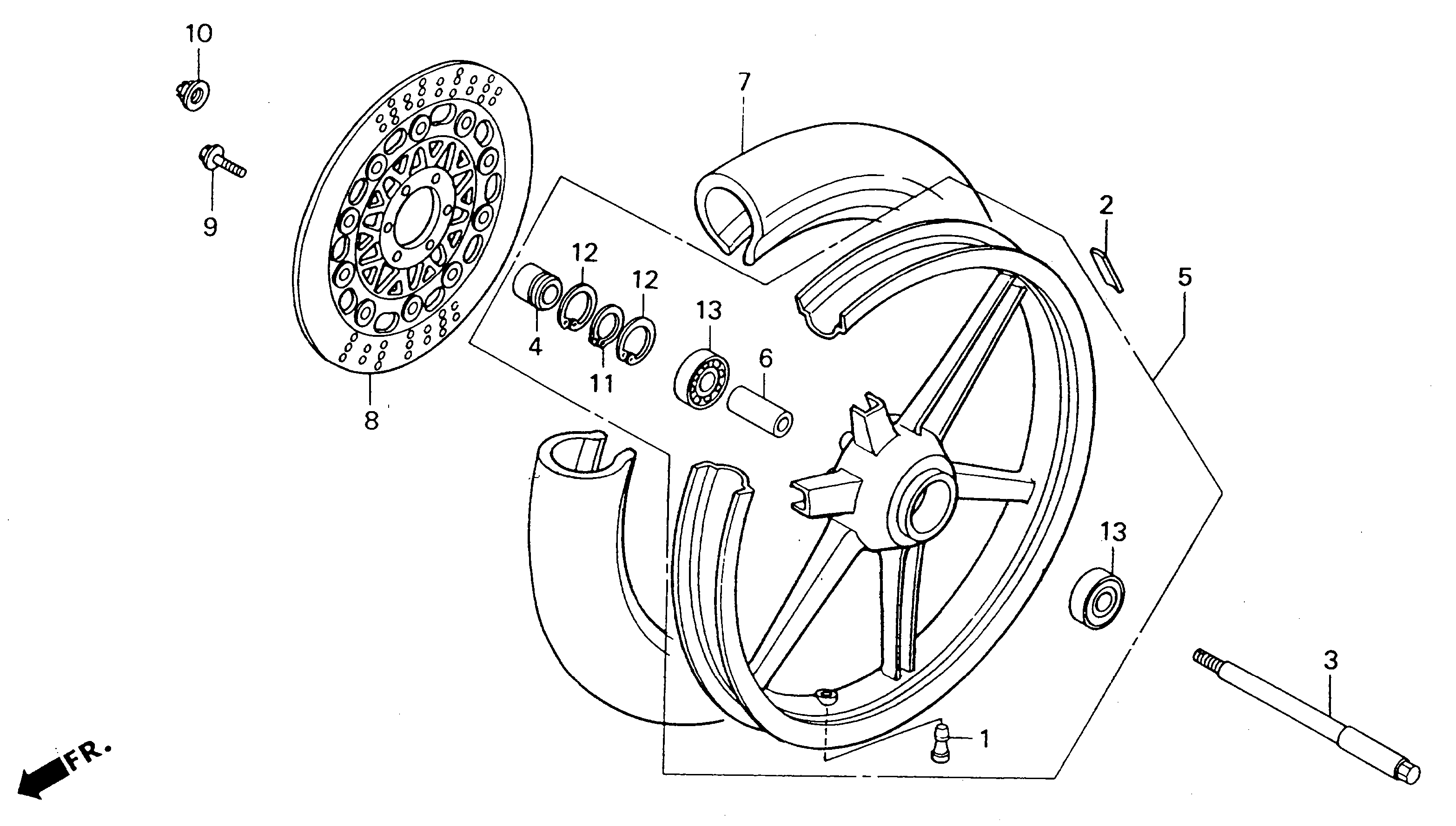 1993 Honda RS125R - F3 Front Wheel Image