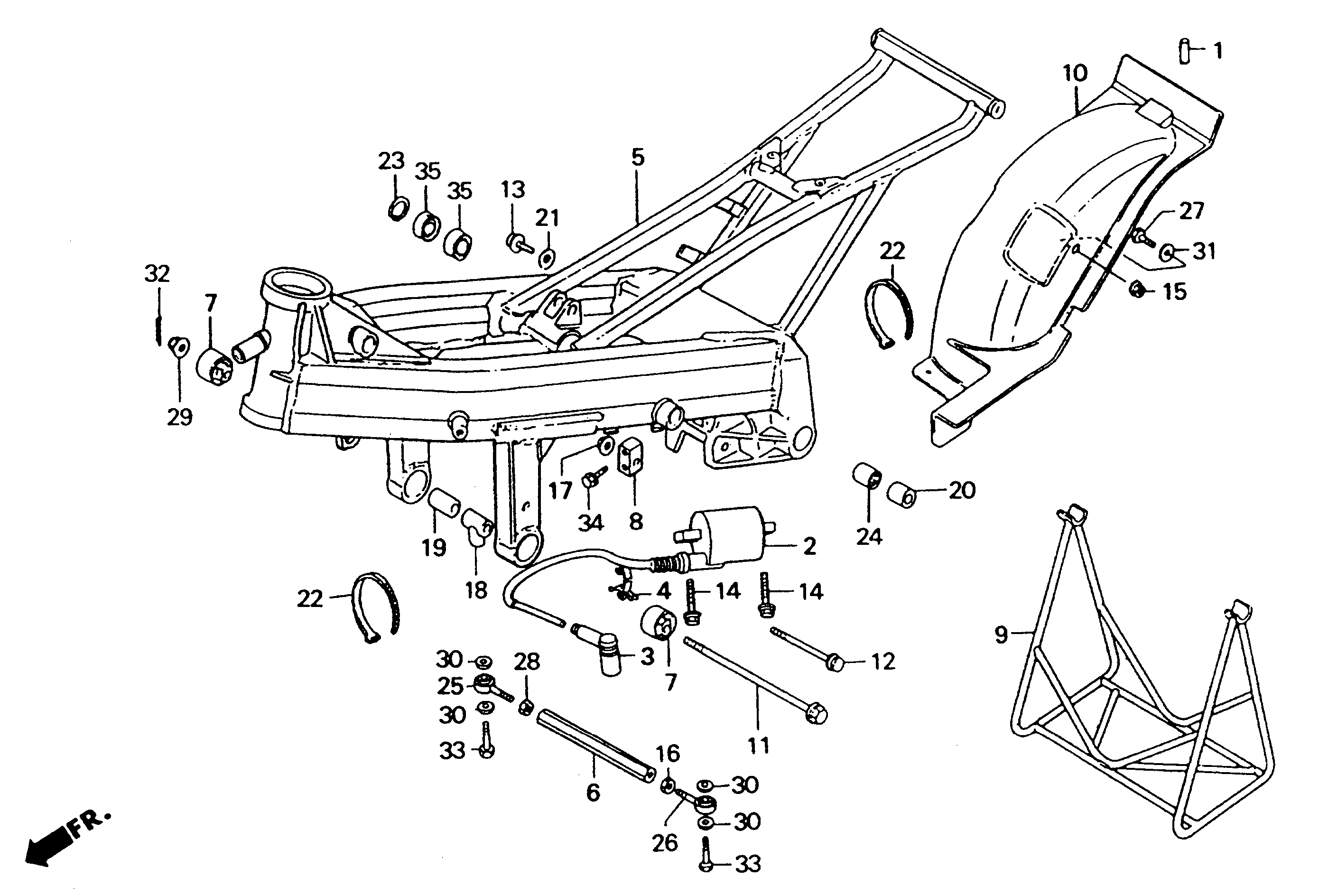 1993 Honda RS125R - F12 Frame / Ignition Coil Image