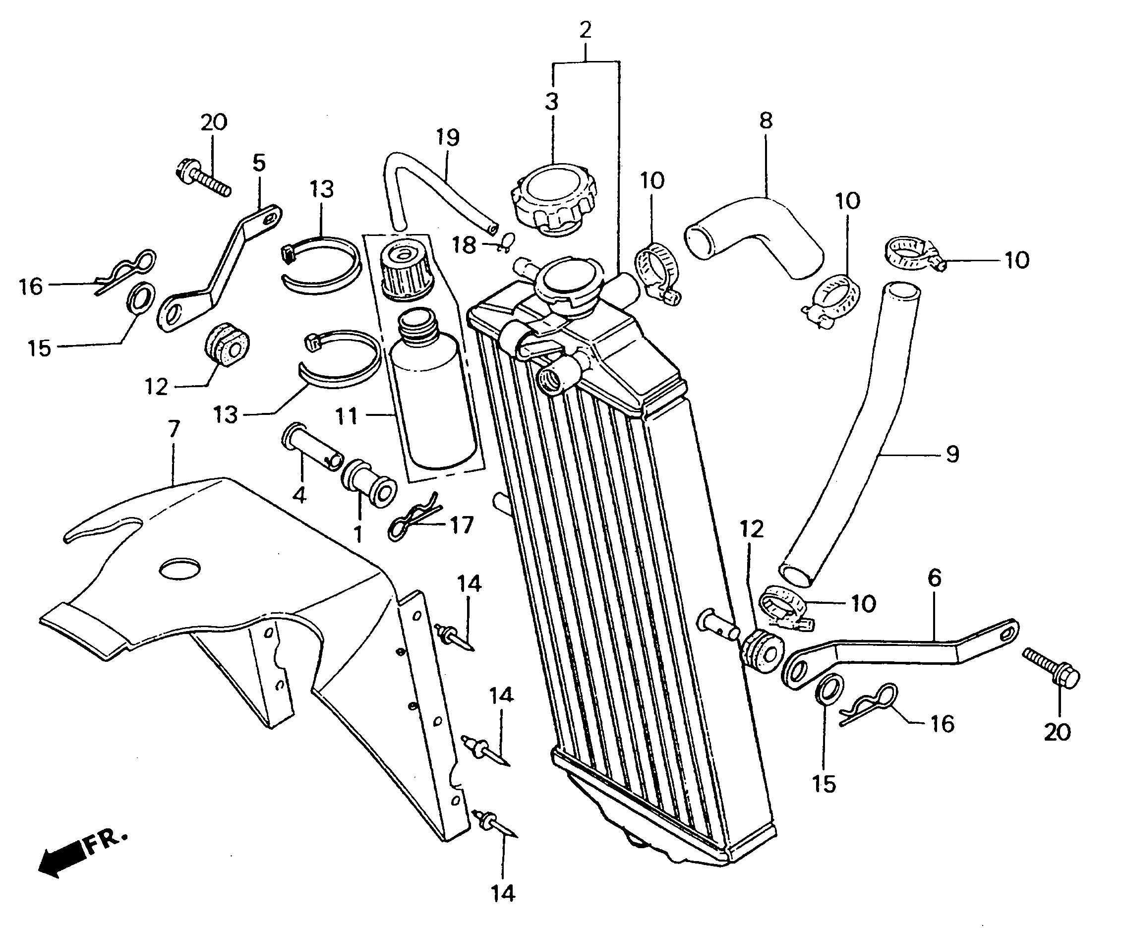 1993 Honda RS125R - F13 Radiator Image