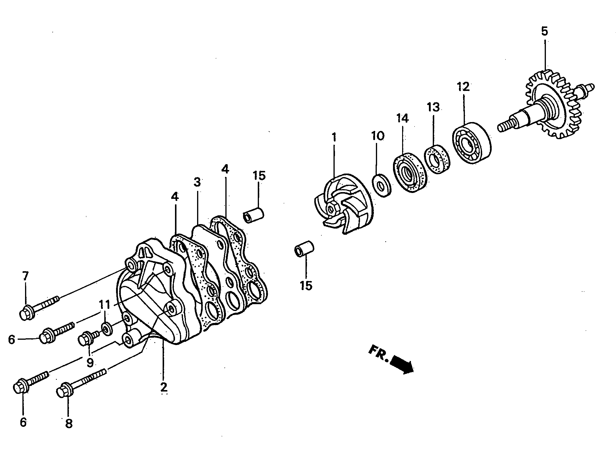 1995 Honda RS125R - E5 Water Pump Image