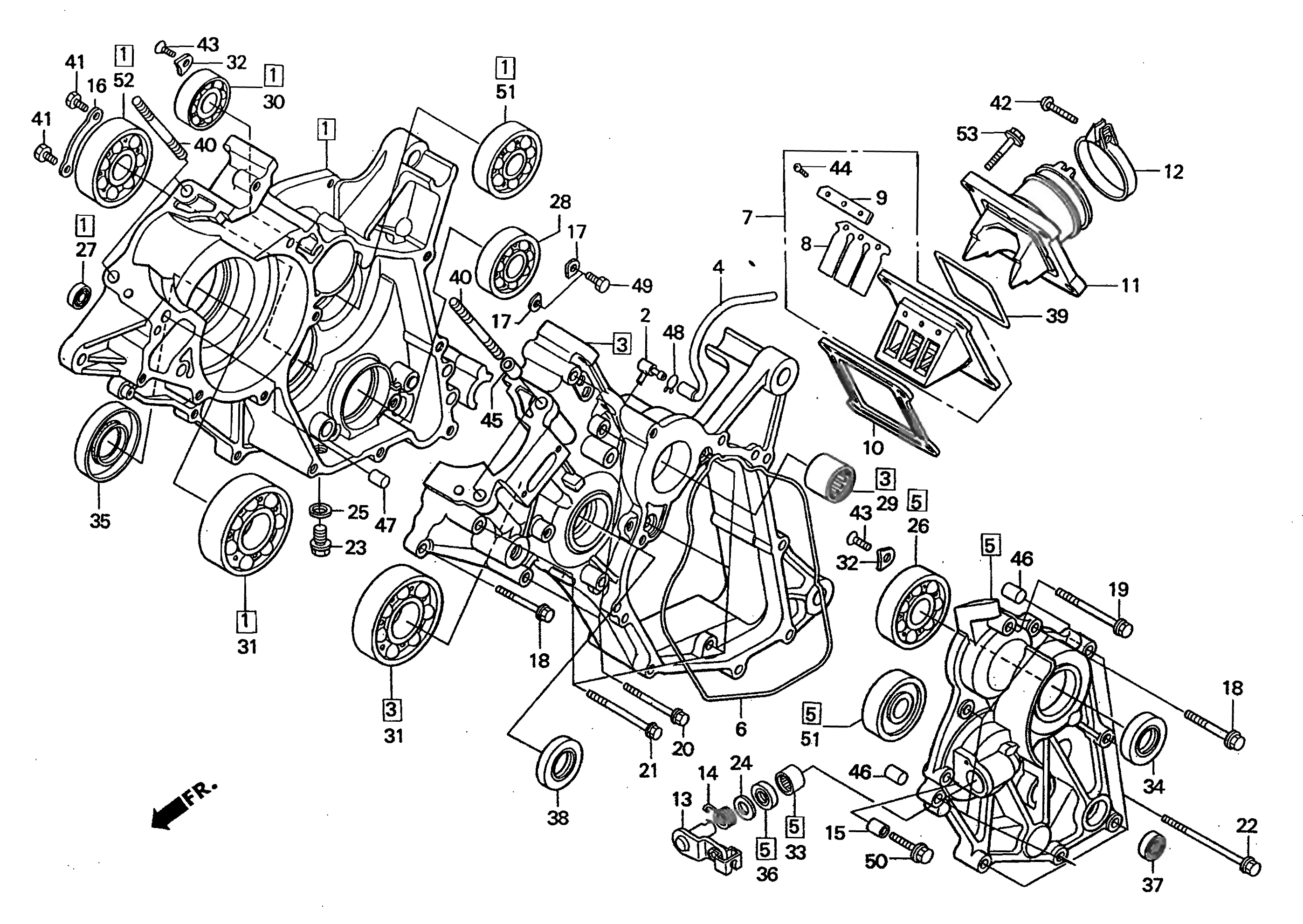 1995 Honda RS125R - E6 Crankcase Image