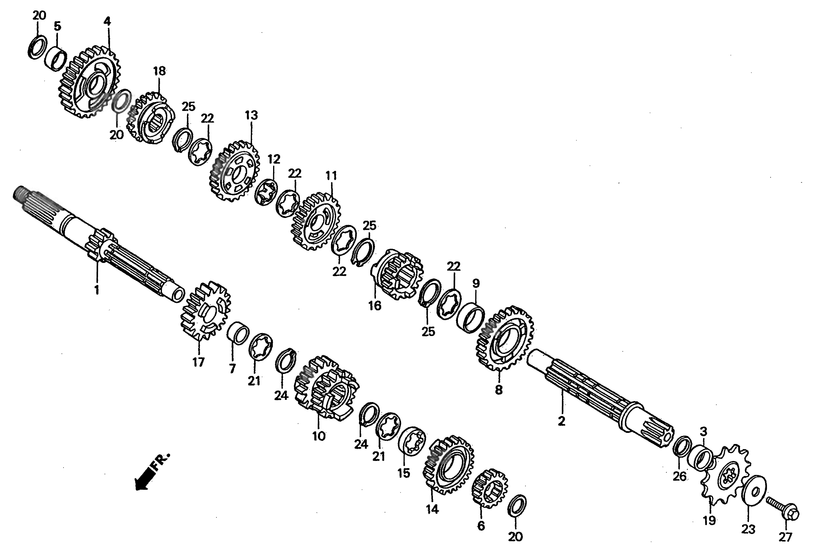 1995 Honda RS125R - E8 Transmission Image