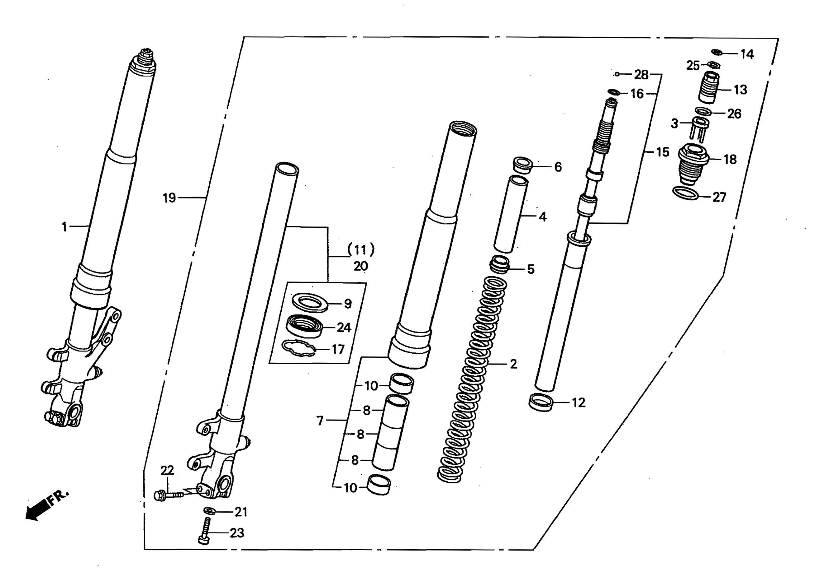 1995 Honda RS125R - F5 Front Fork Image