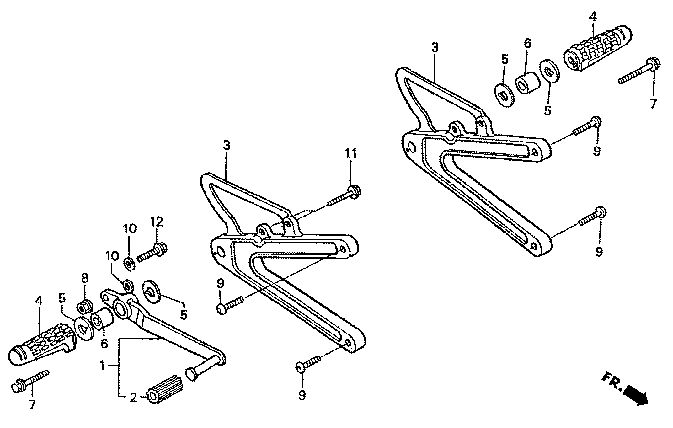 1995 Honda RS125R - F11 Footpeg / Brake Pedal Image