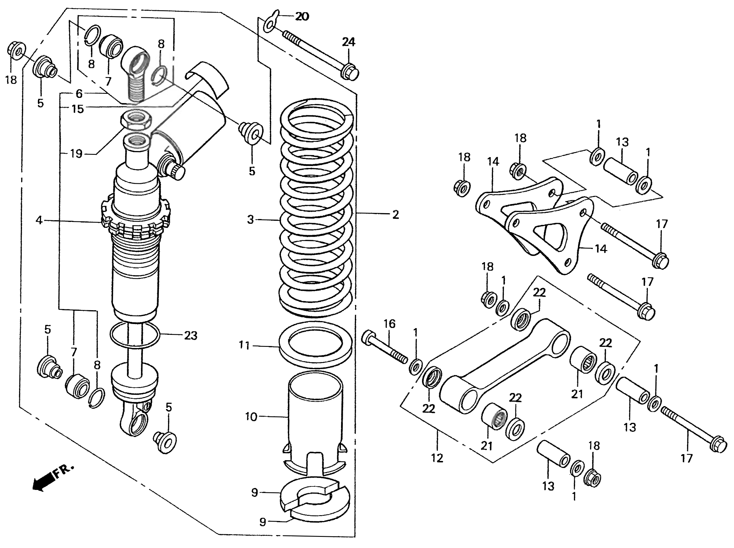 1995 Honda RS125R - F13 Rear Shock Absorber / Shock Link Image