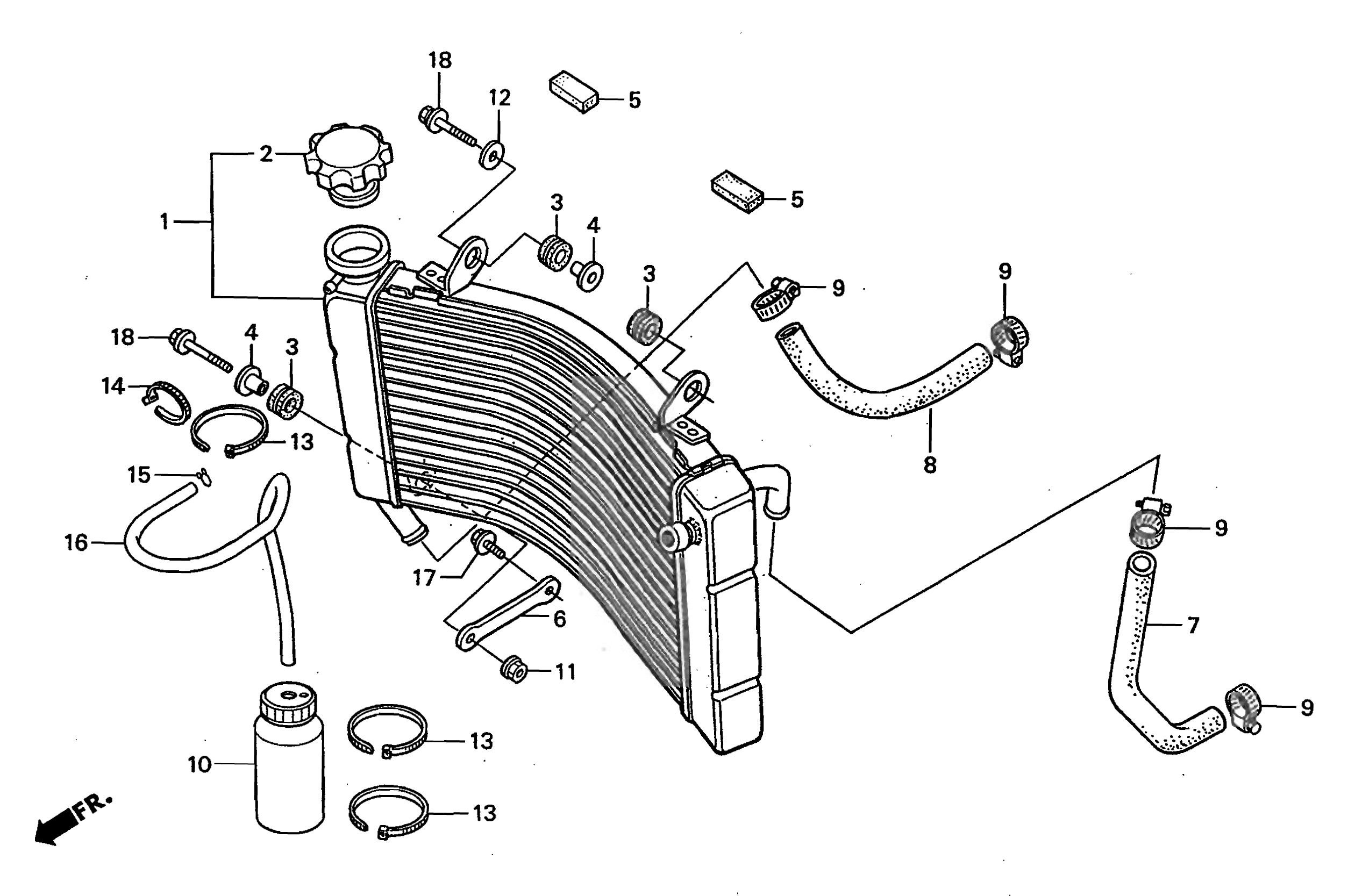 1995 Honda RS125R - F16 Radiator Image