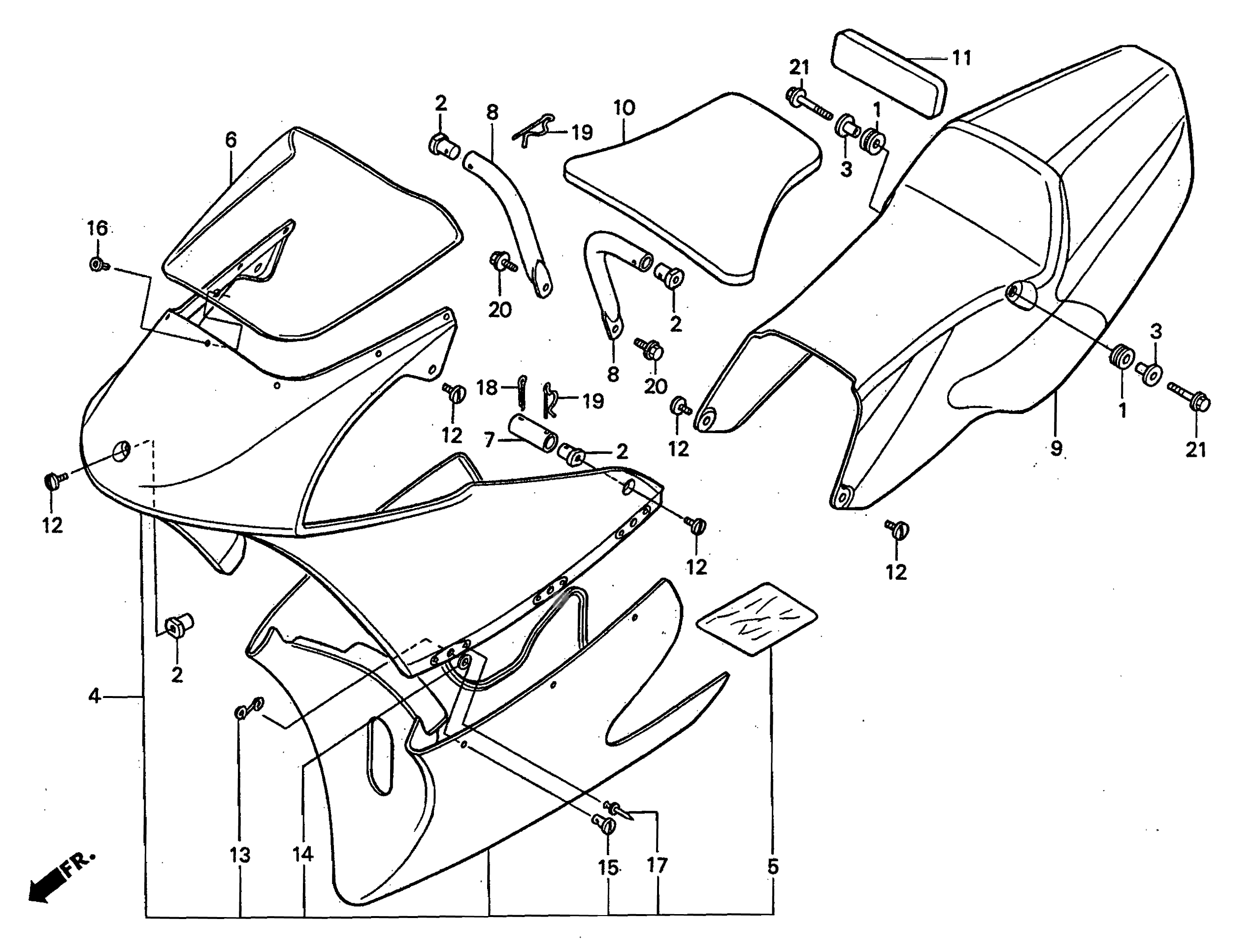 1995 Honda RS125R - F17 Cowl / Seat / Windscreen Image