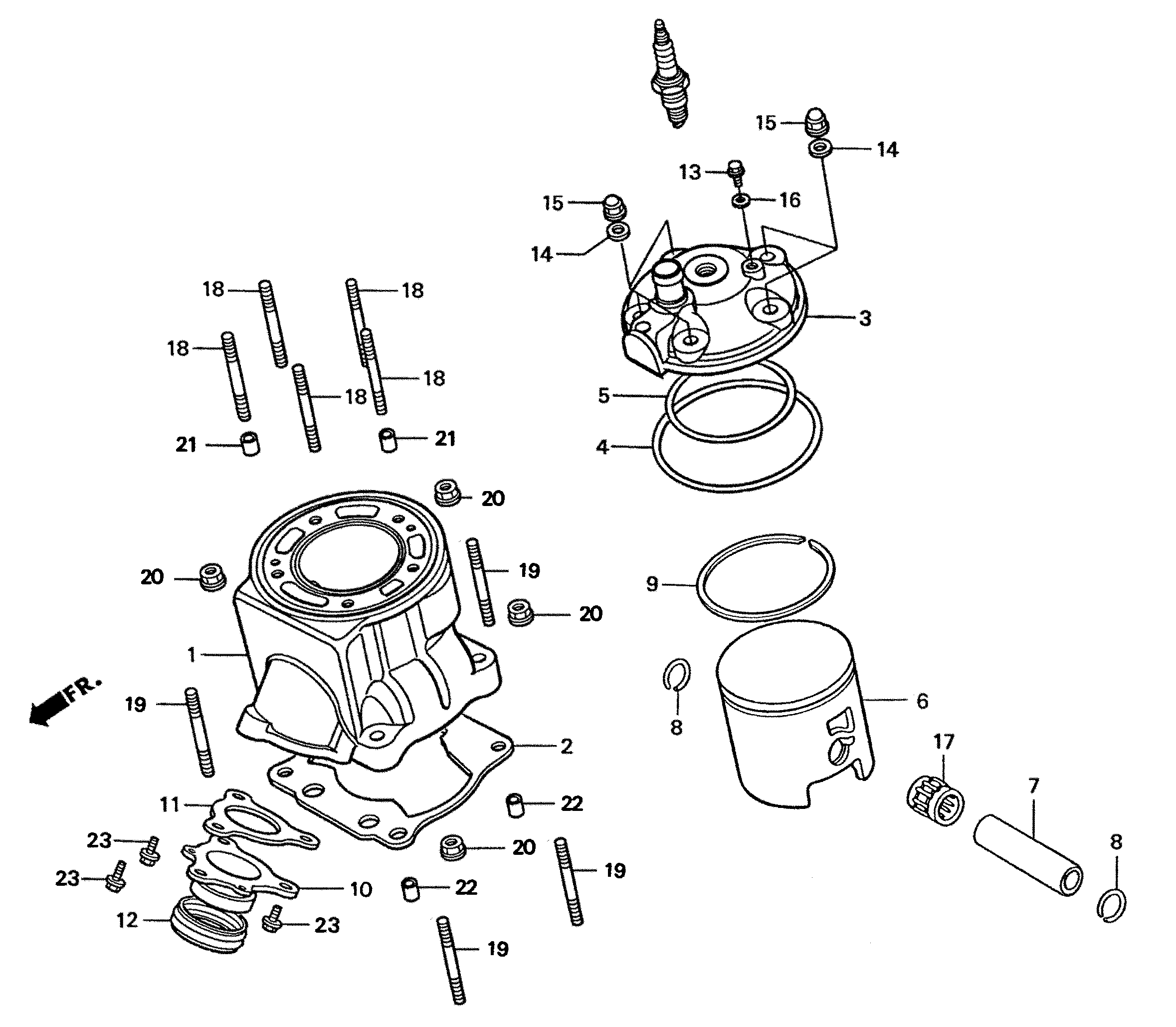 1995-1997 Honda RS125R - Top End Rebuild Kit Image