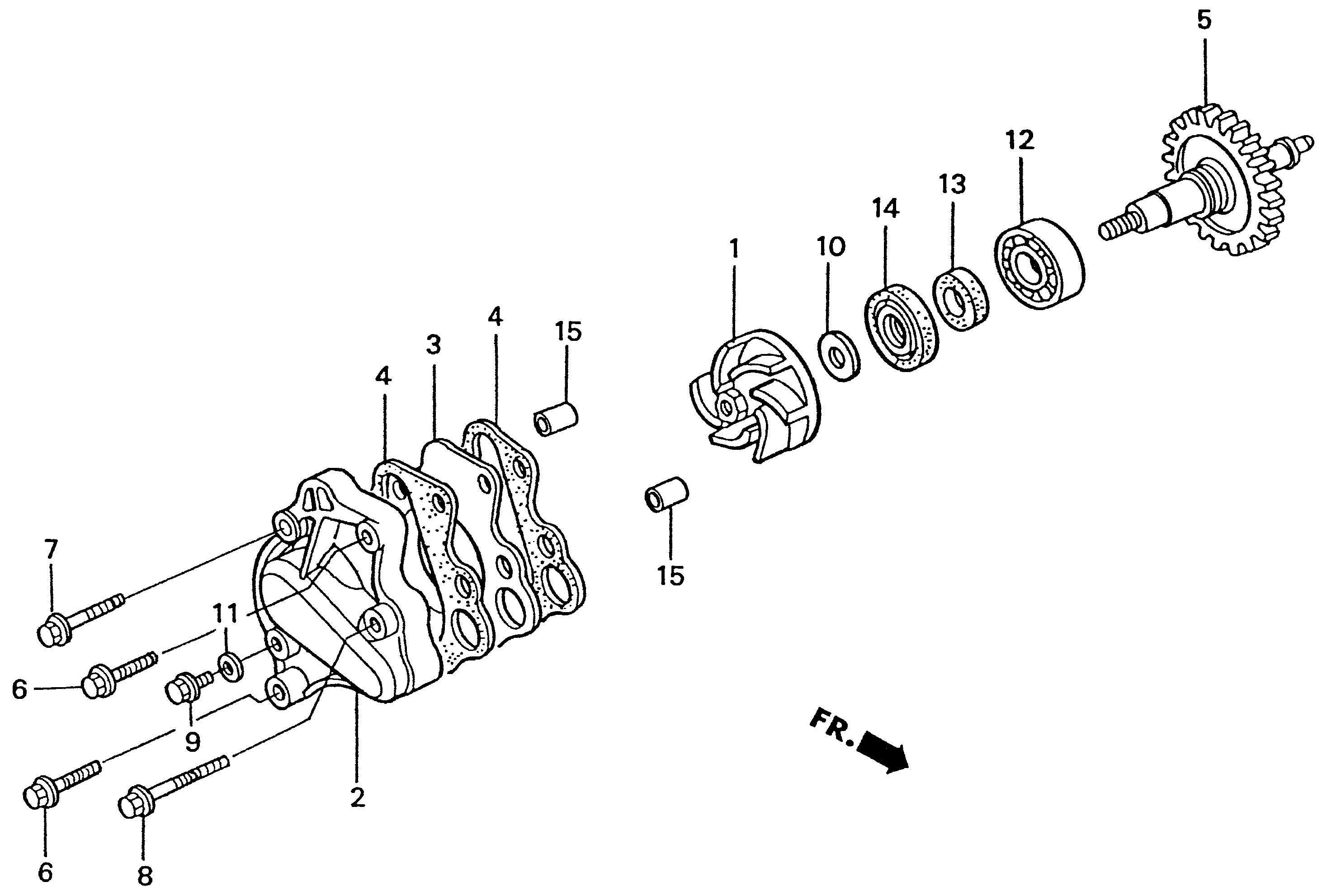 1996 Honda RS125R - E5 Water Pump Image