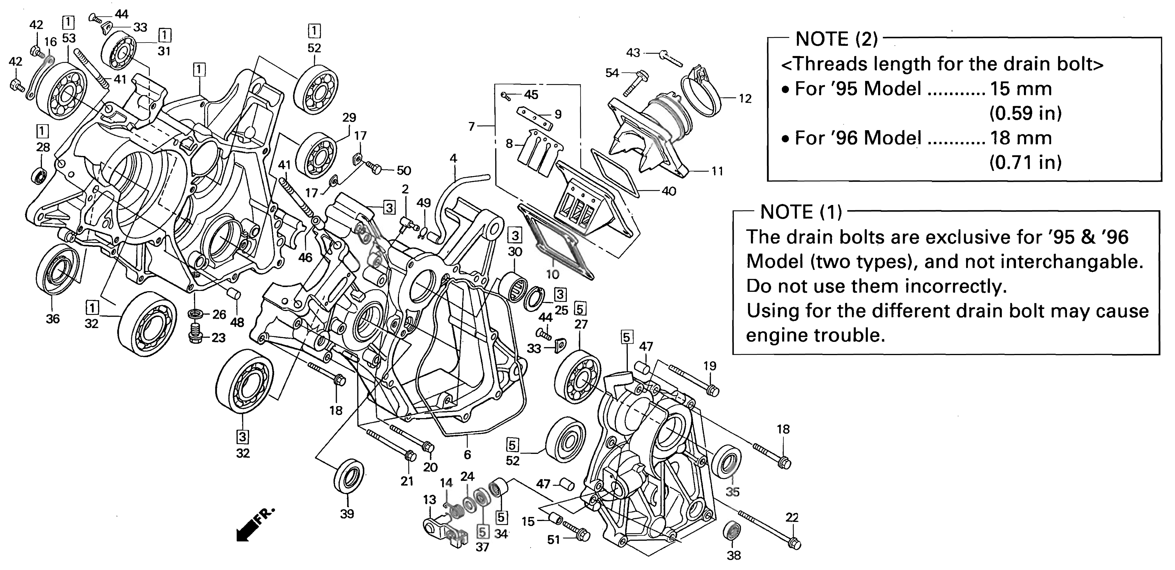 1996 Honda RS125R - E6 Crankcase Image