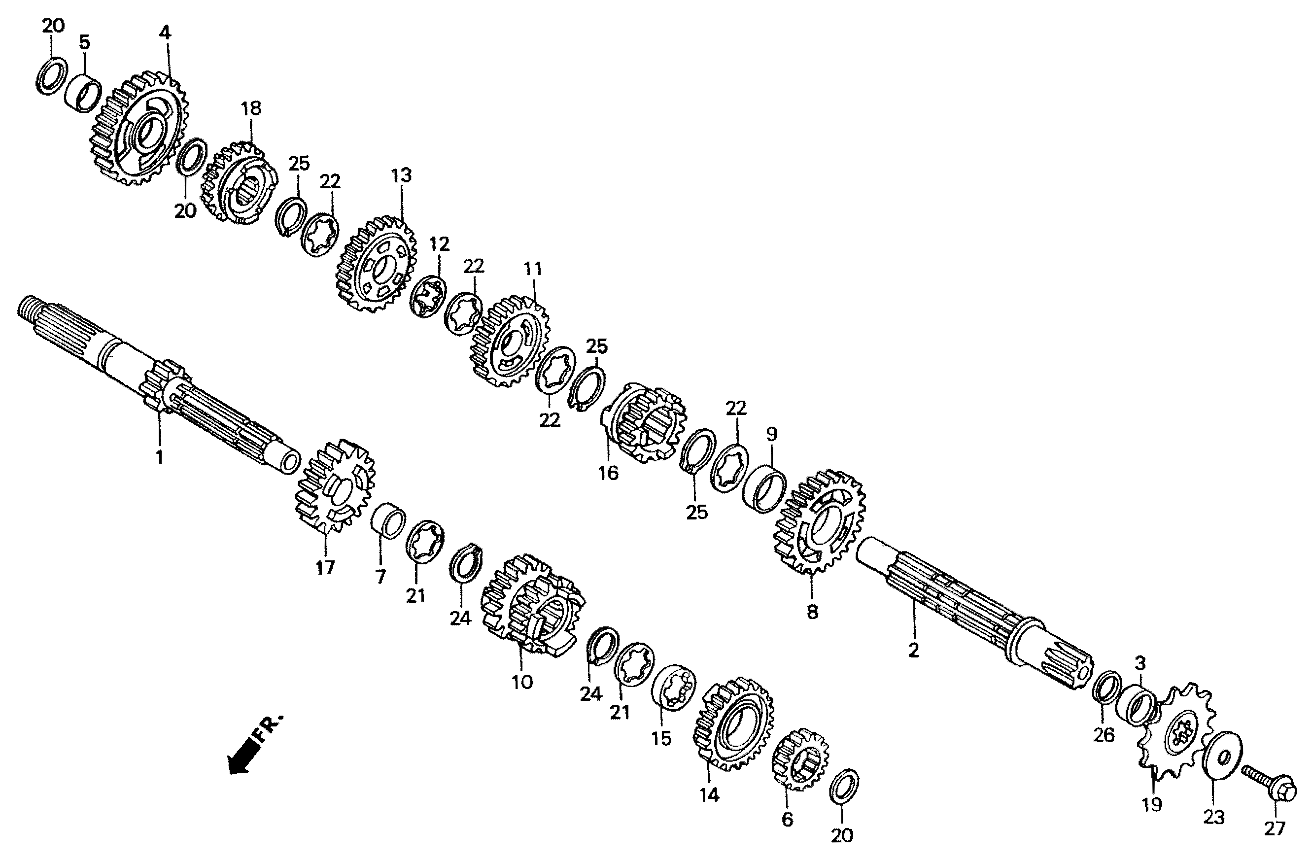 1996 Honda RS125R - E8 Transmission Image