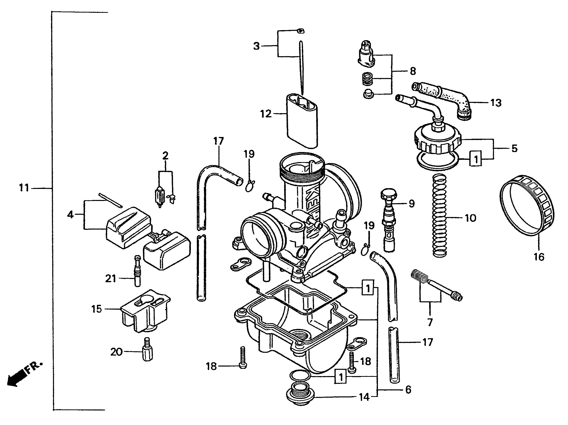 1996 Honda RS125R - E10 Carburetor Image