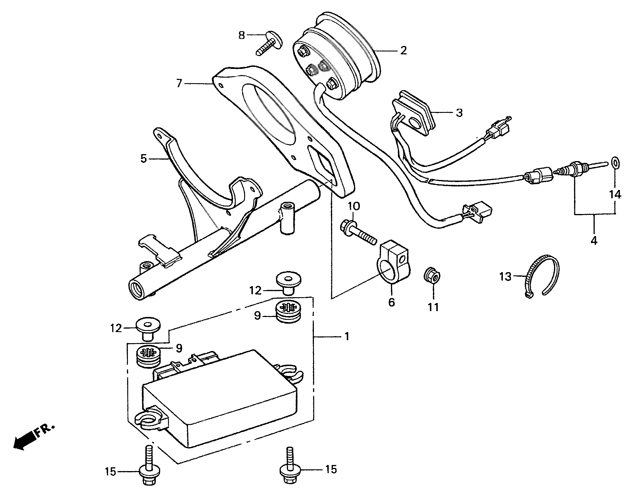 1996 Honda RS125R - F1 Meter / Meter Panel Image