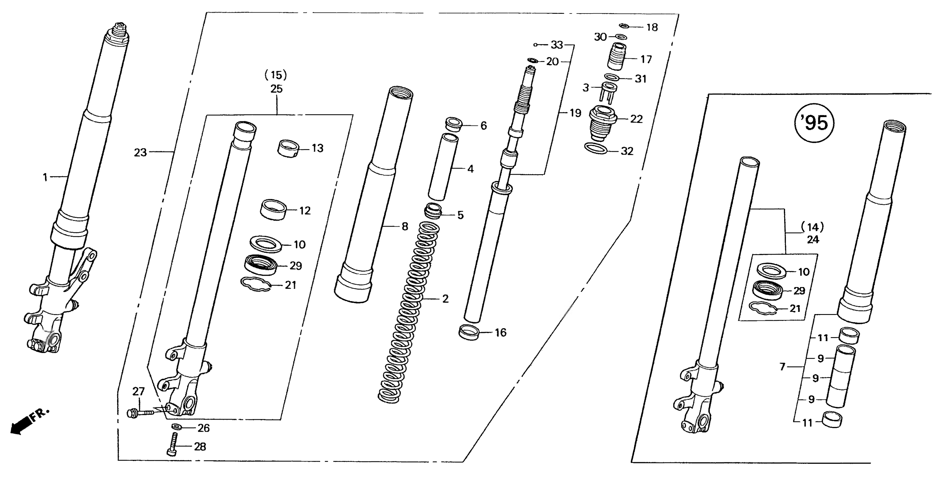 1996 Honda RS125R - F5 Front Fork Image