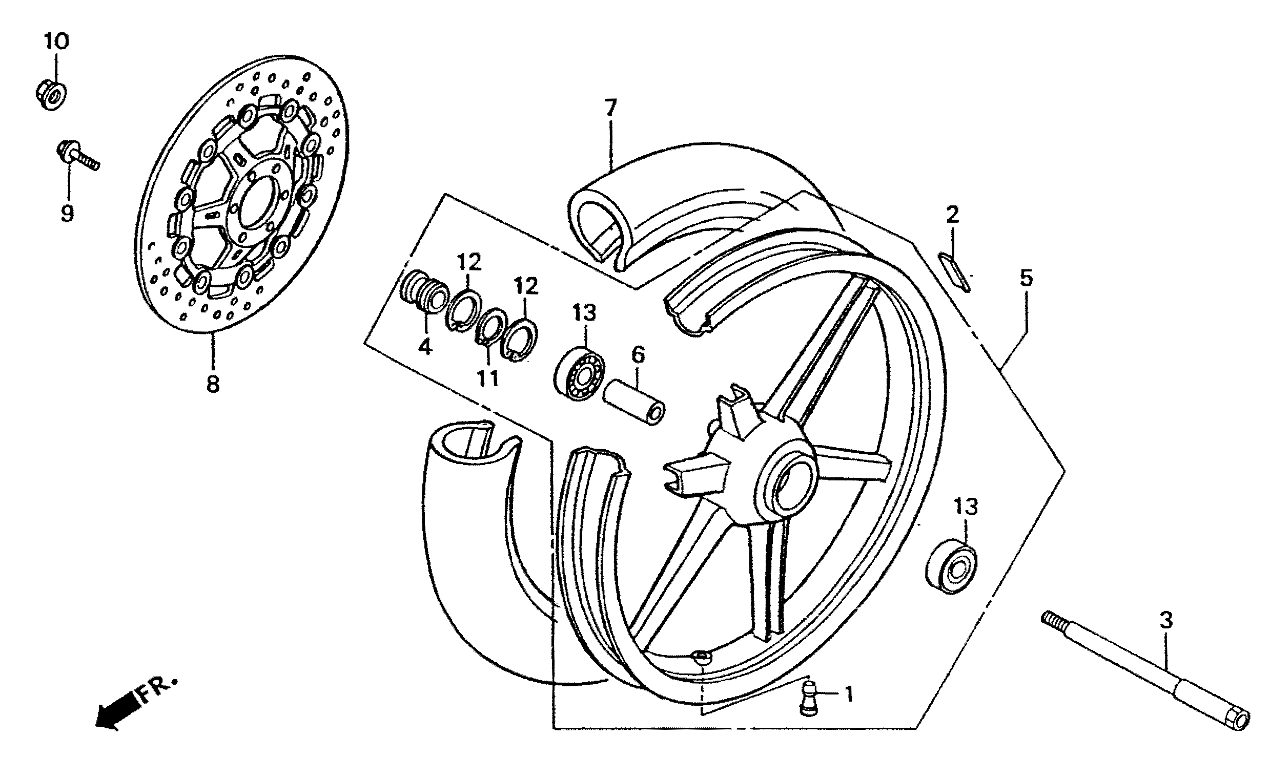 1996 Honda RS125R - F6 Front Wheel Image