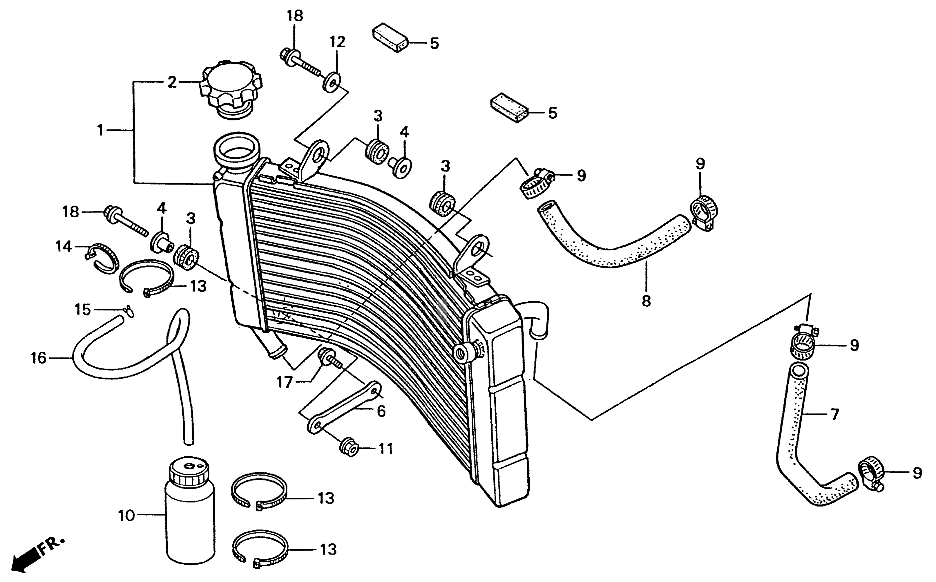 1996 Honda RS125R - F16 Radiator Image