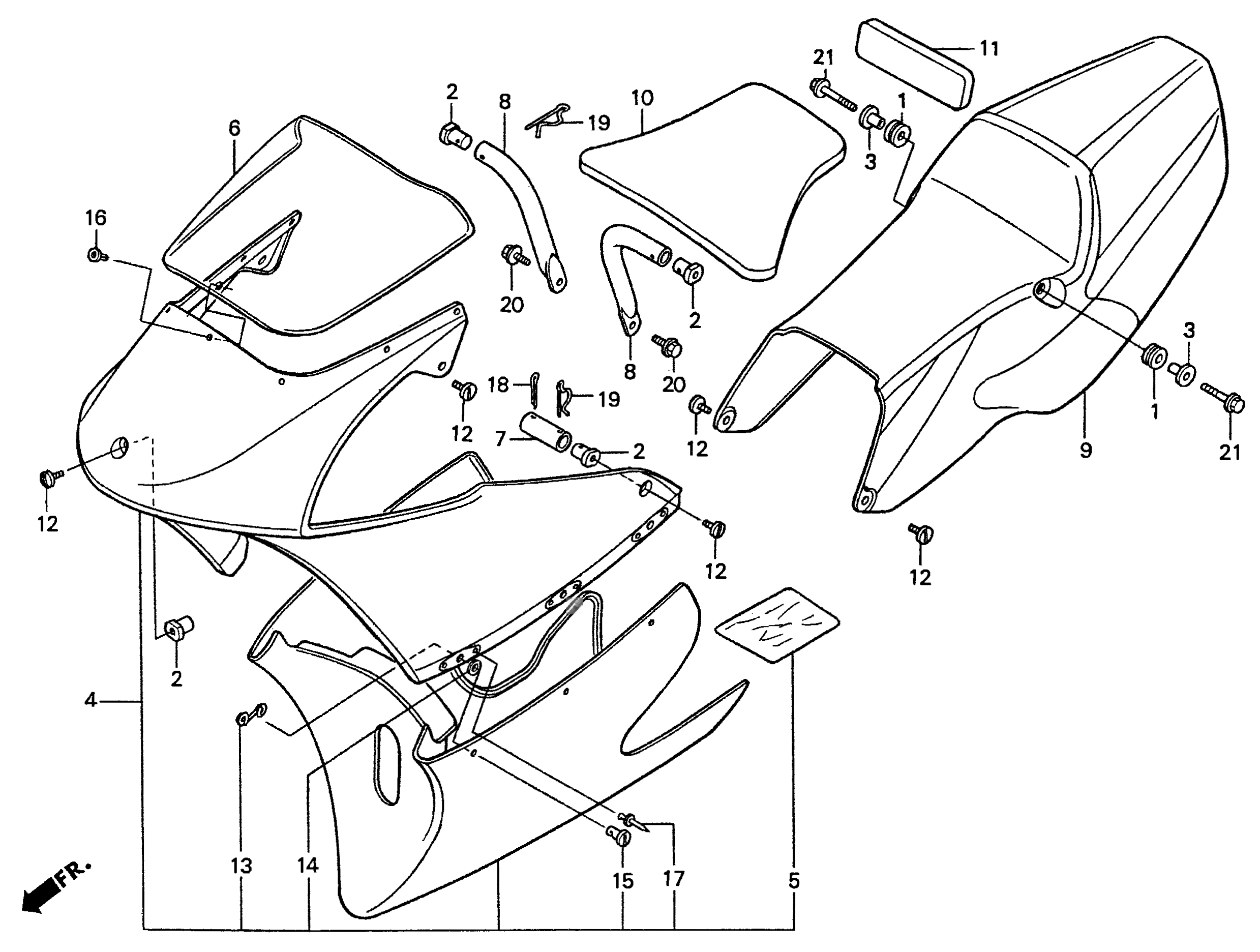 1996 Honda RS125R - F17 Cowl / Seat / Windscreen Image