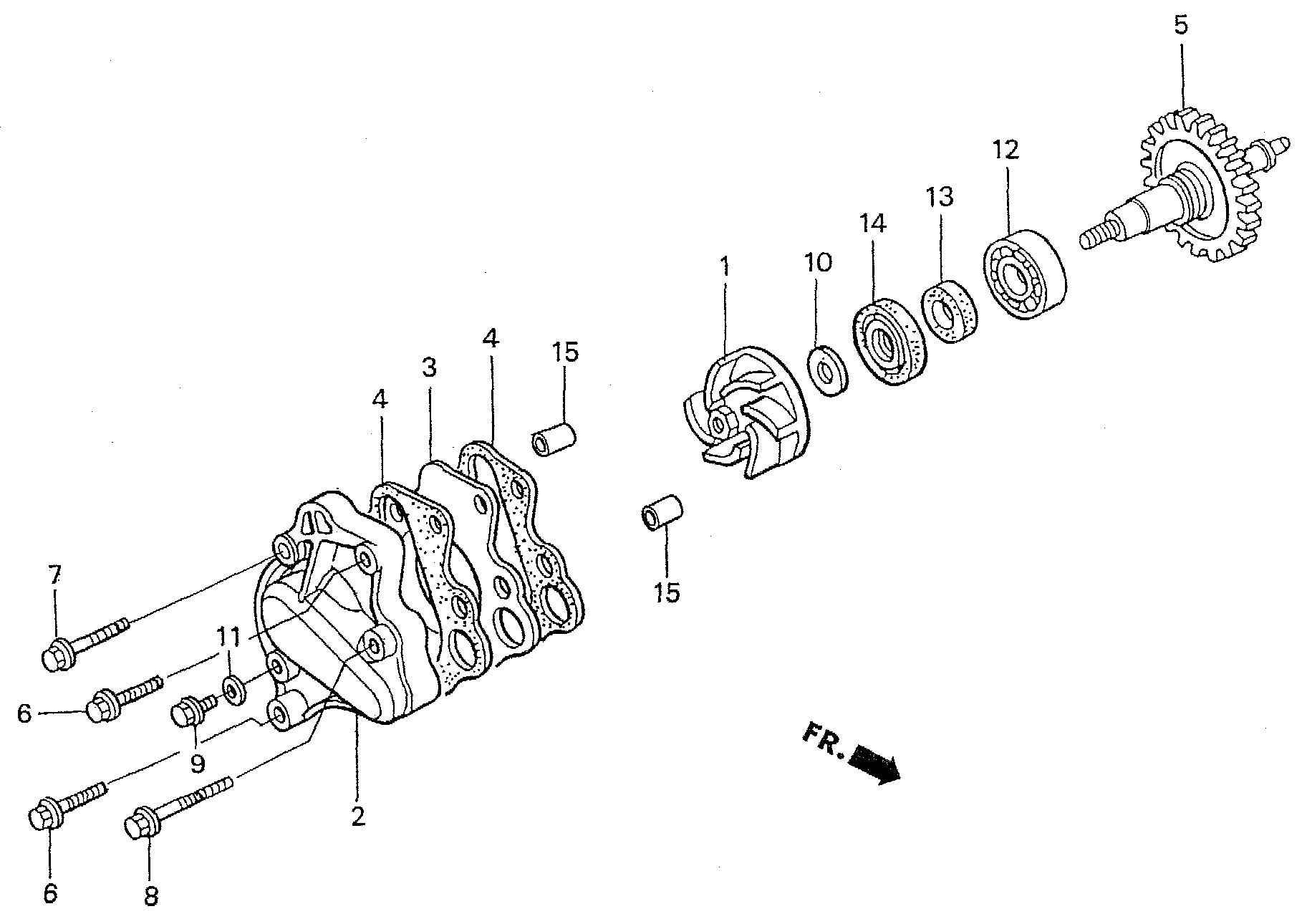 1997 Honda RS125R - E5 Water Pump Image